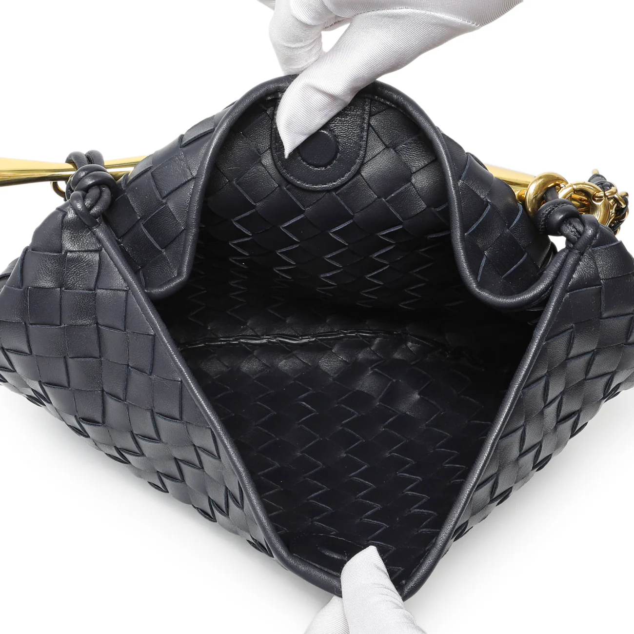 Bottega Veneta Nappa Intrecciato Sardine With Chain Bag - Image 4