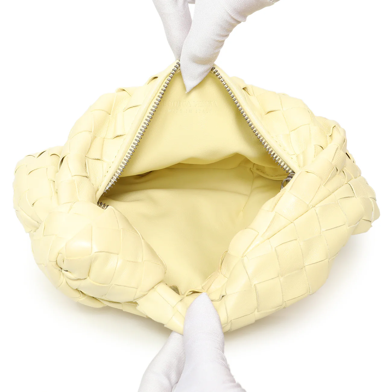 Bottega Veneta Pale Yellow Nappa Intrecciato Mini Jodie - Image 4