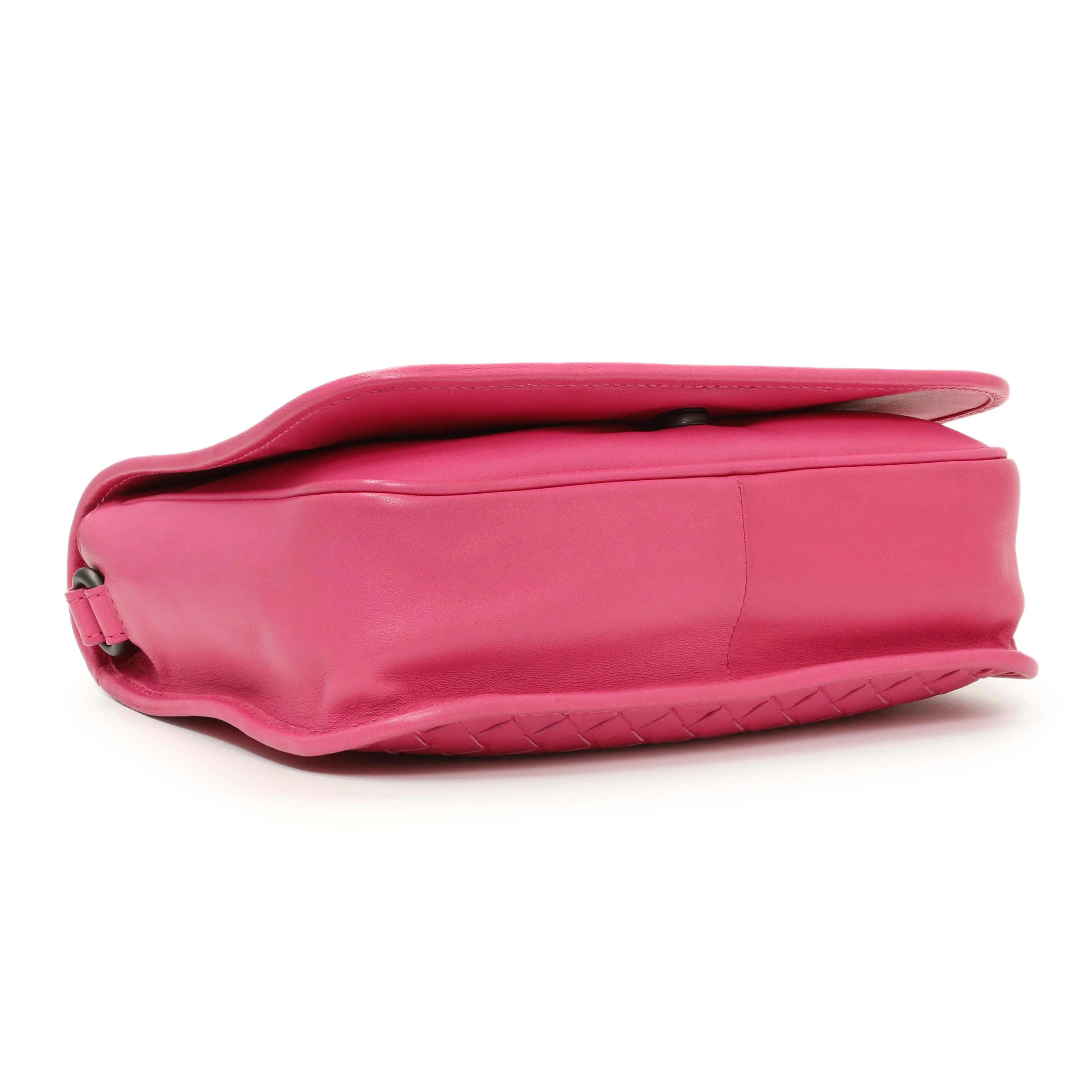 Bottega Veneta Pink Nappa Intrecciato Mini Flap Crossbody - Image 3