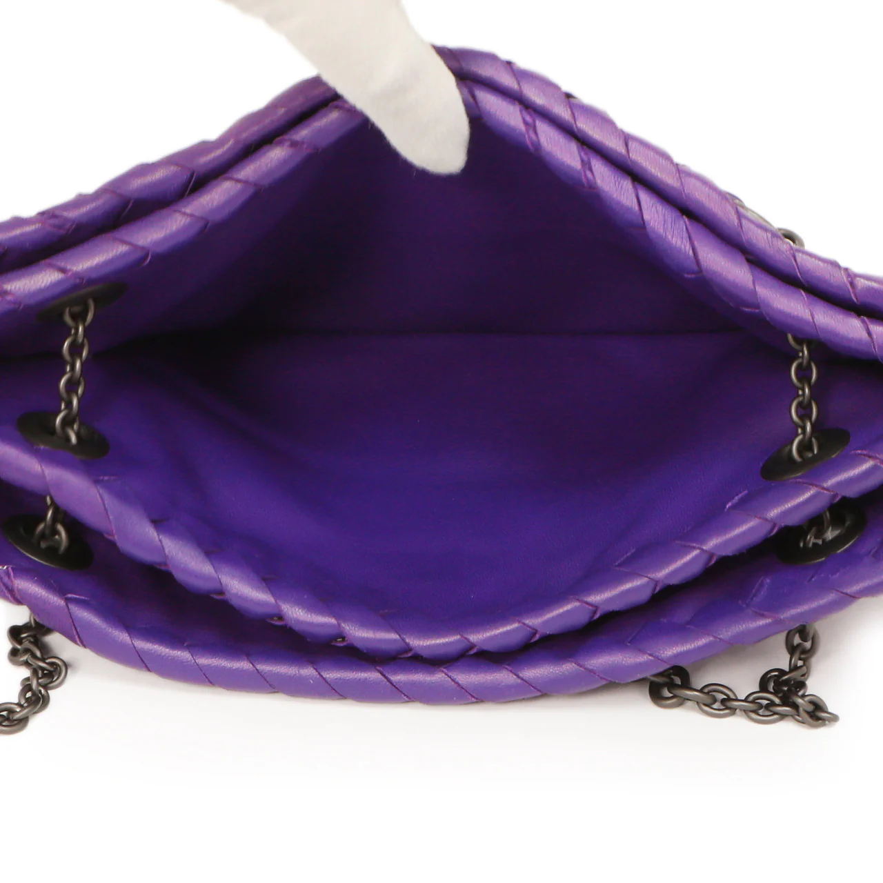 Bottega Veneta Purple Nappa Intrecciato Duo - Image 6