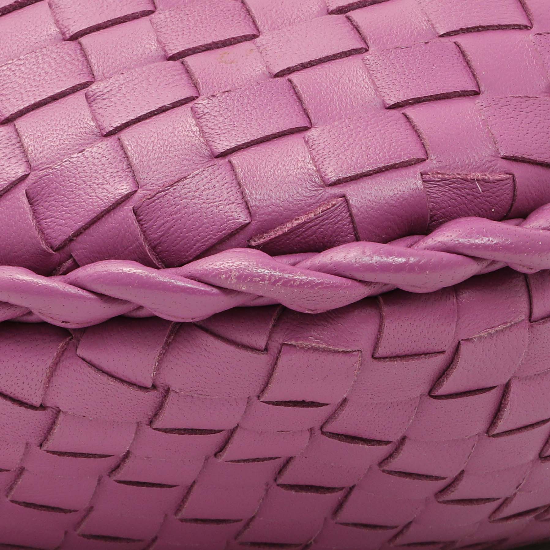 Bottega Veneta Purple Nappa Intrecciato Medium Veneta Hobo - Image 4