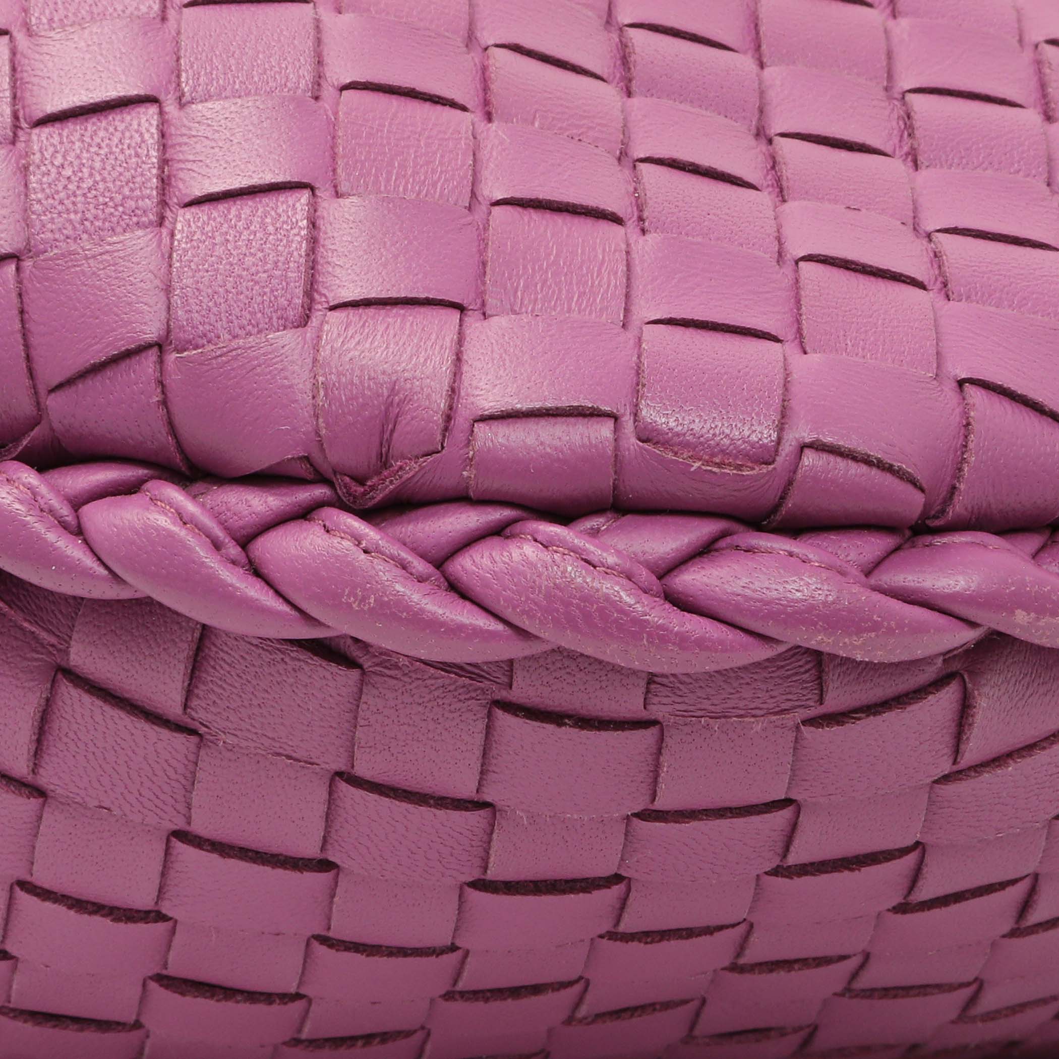 Bottega Veneta Purple Nappa Intrecciato Medium Veneta Hobo - Image 5