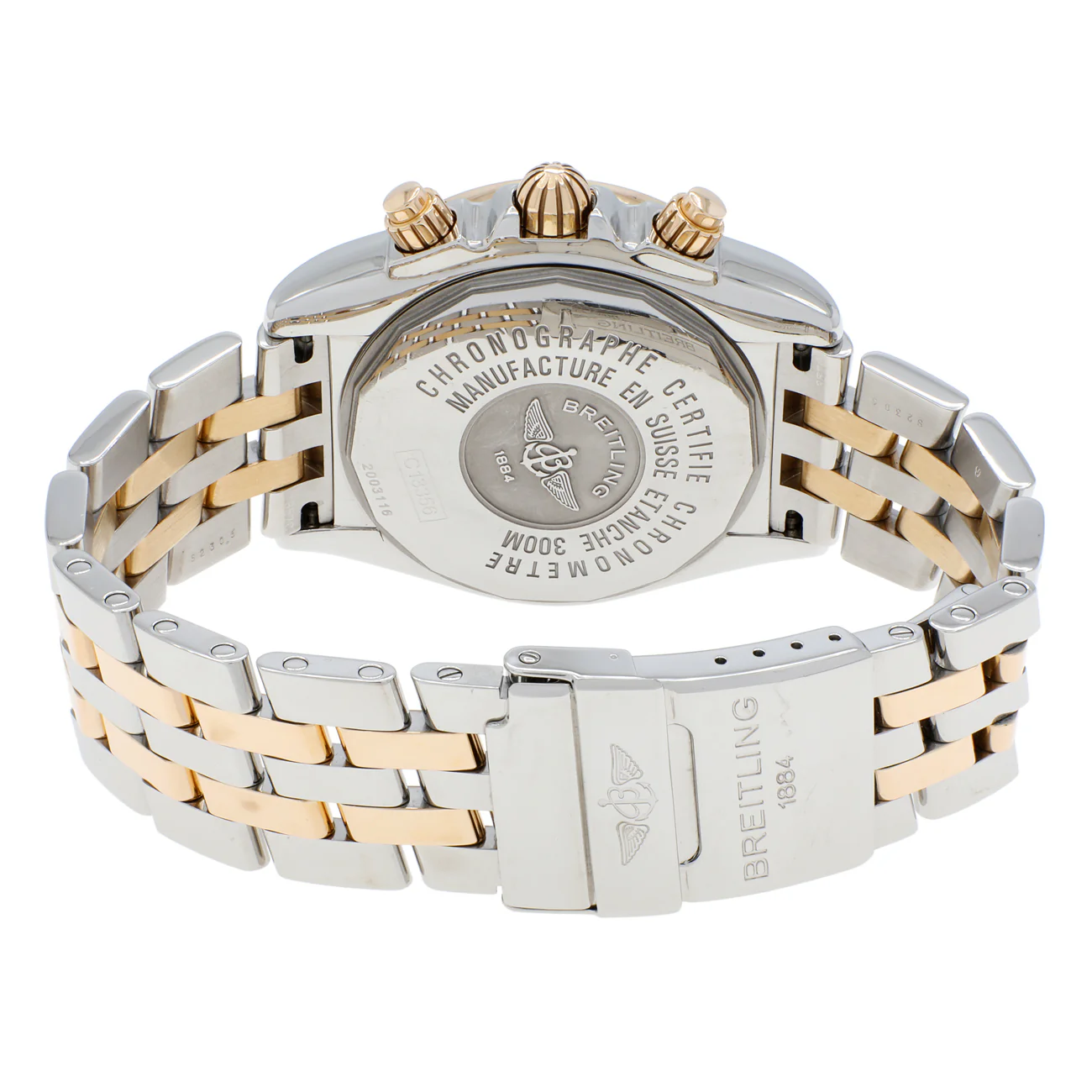 Breitling 18K Yellow Gold Stainless Steel Chronomat Evolution C13356 - Image 2