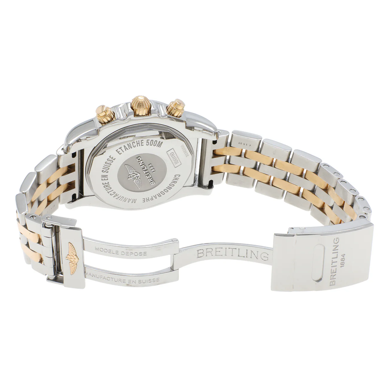 Breitling Stainless Steel 18K Yellow Gold Chronomat 44 IB0110 - Image 4