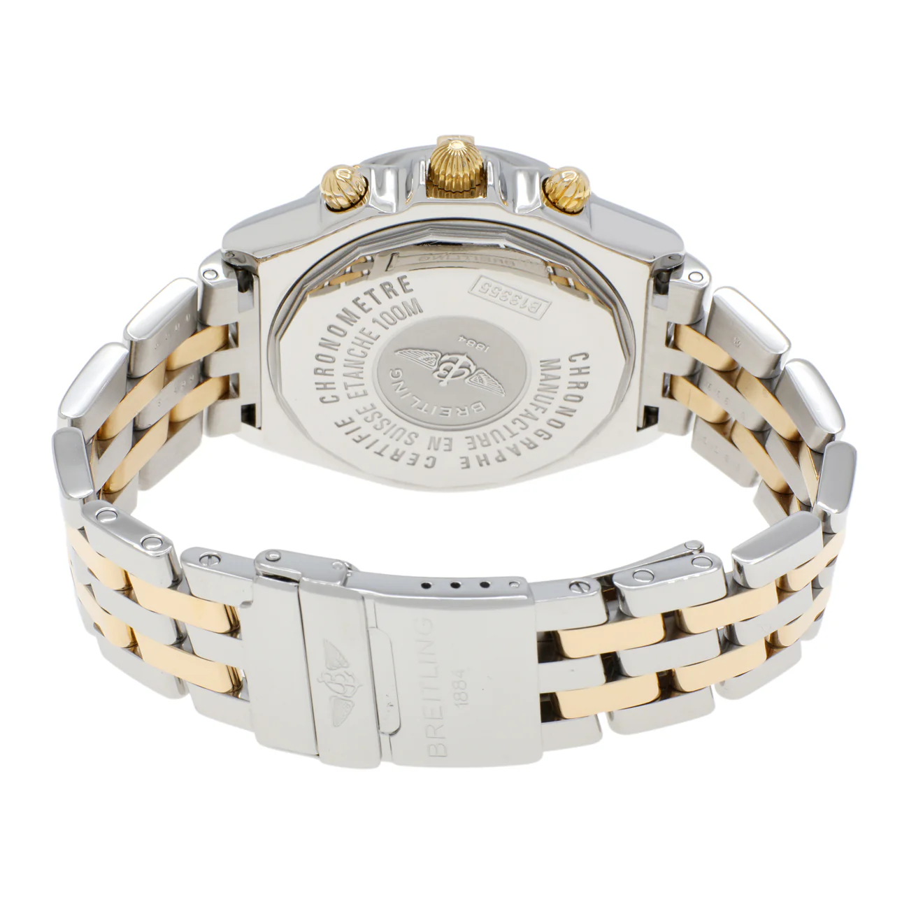 Breitling Stainless Steel 18K Yellow Gold Crosswind Chronograph B13355 - Image 2