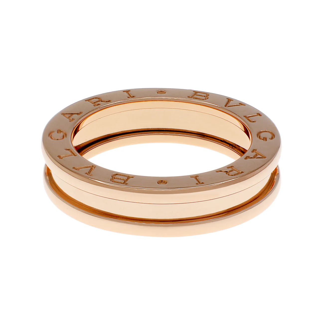 Bulgari 18K Rose Gold B.Zero1 One-Band Ring - Image 2