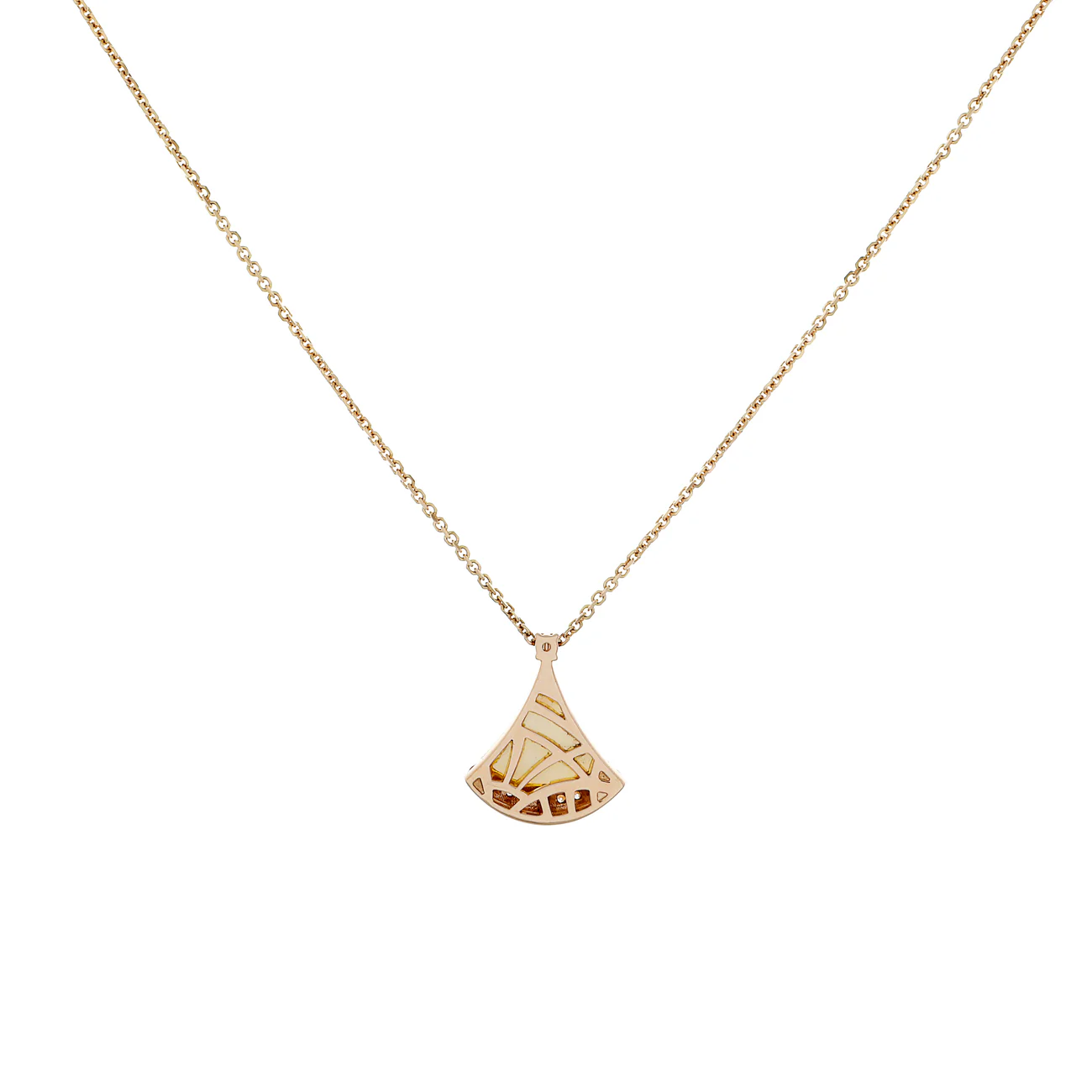 Bulgari 18K Rose Gold Diamond Mother of Pearl Divas’ Dream Necklace - Image 2