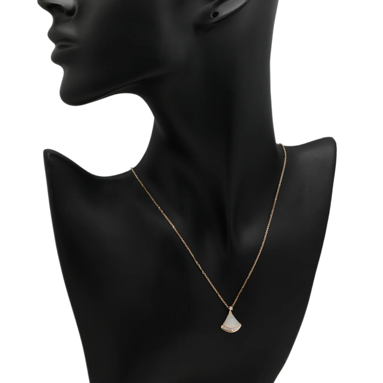 Bulgari 18K Rose Gold Diamond Mother of Pearl Divas’ Dream Necklace - Image 4