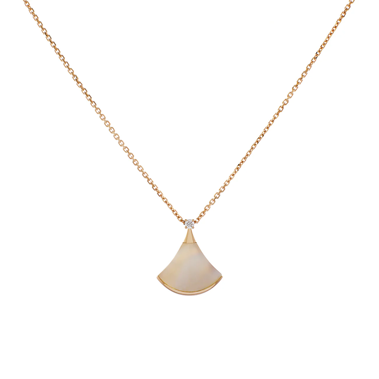 Bulgari 18K Rose Gold Diamond Mother of Pearl Divas’ Dream Necklace