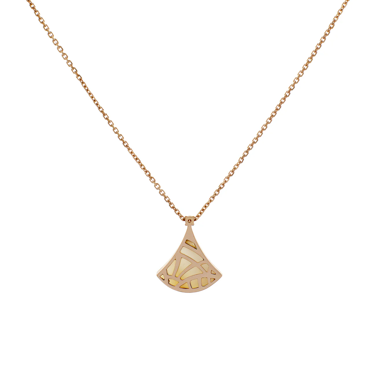 Bulgari 18K Rose Gold Diamond Mother of Pearl Divas’ Dream Necklace - Image 2