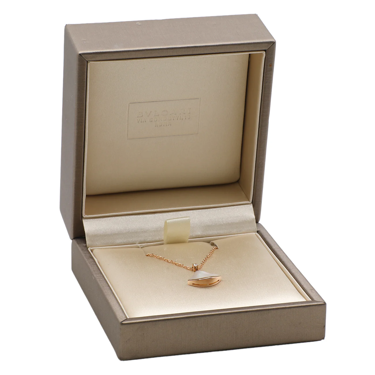 Bulgari 18K Rose Gold Diamond Mother of Pearl Divas’ Dream Necklace - Image 5