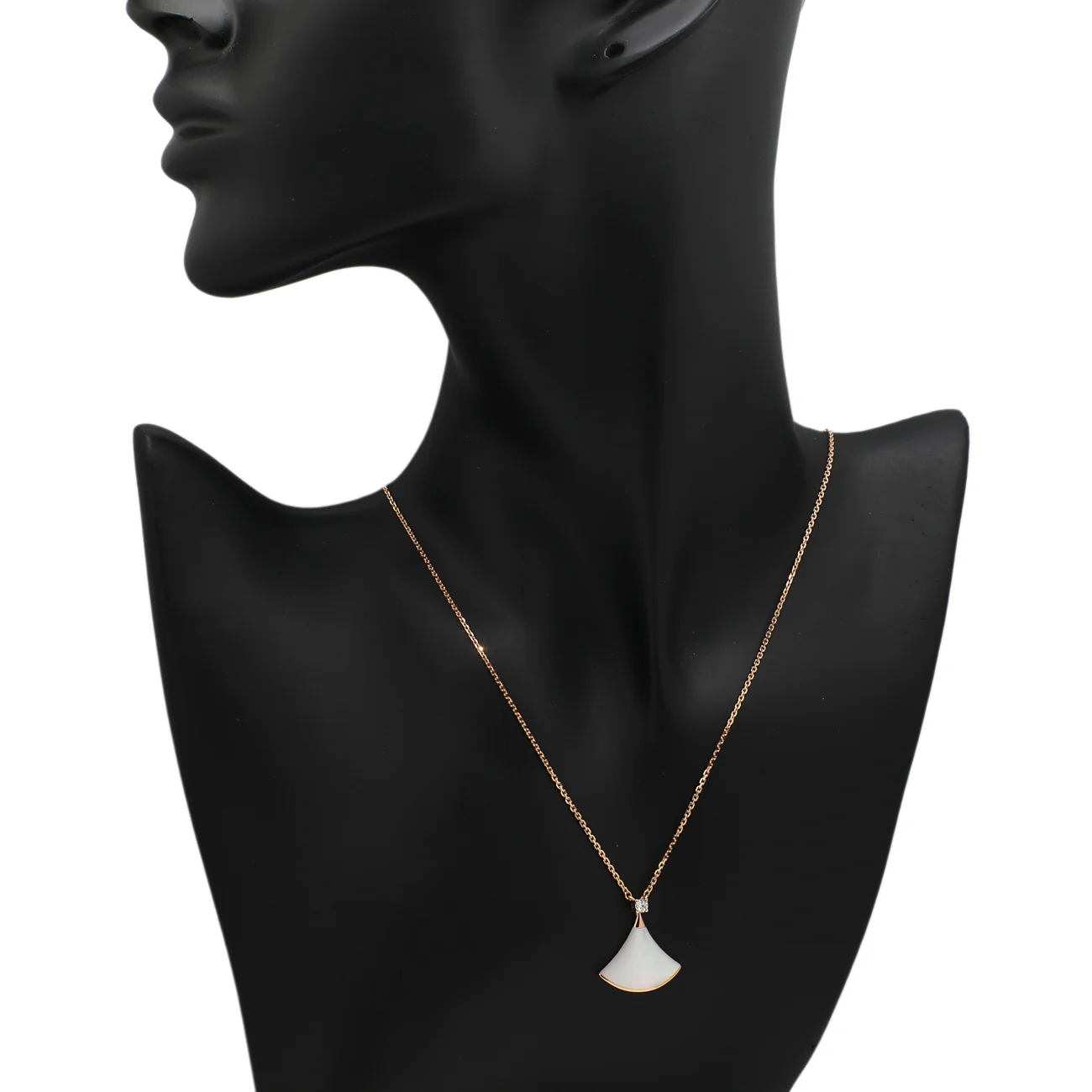 Bulgari 18K Rose Gold Mother of Pearl Divas' Dream Pendant - Image 4