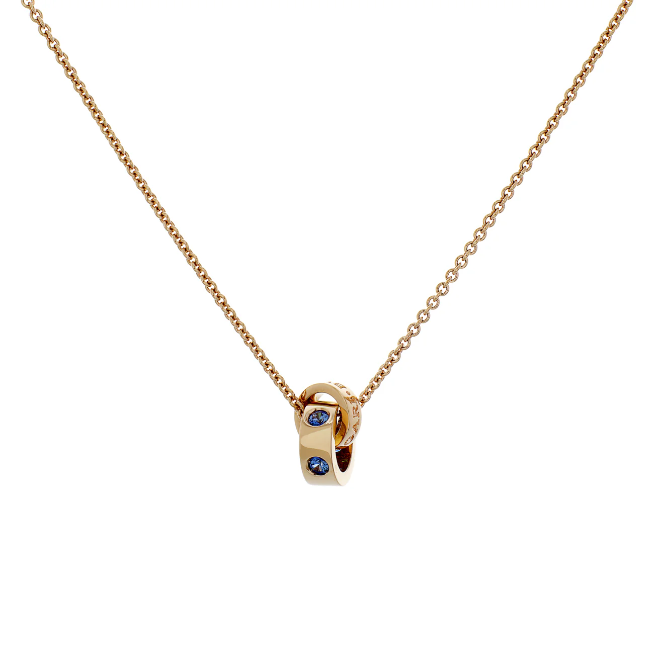 Bulgari 18K Rose Gold Sapphire Tsavorite Roman Sorbets Pendant Necklace - Image 2