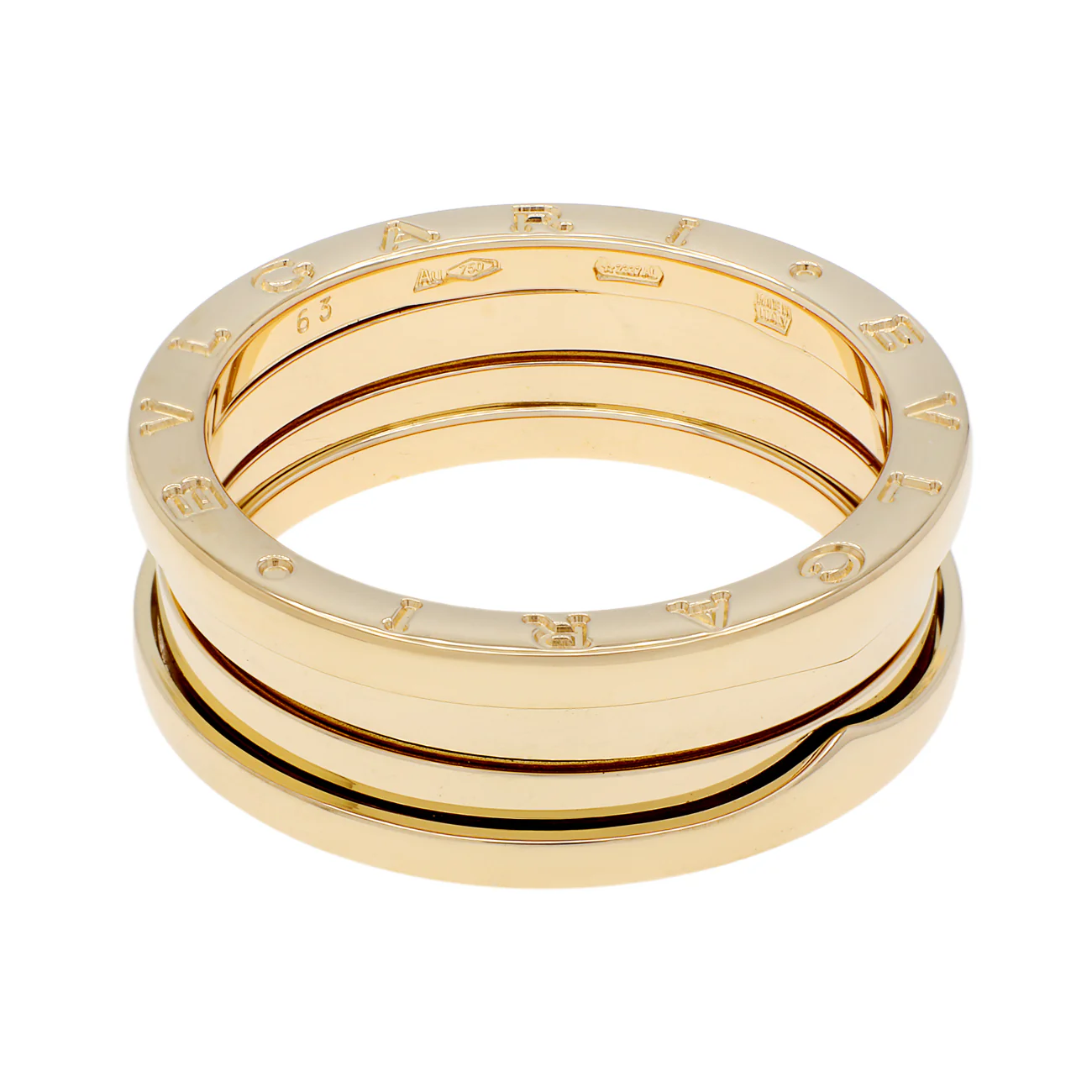 Bulgari 18K Yellow Gold B.zero1 Three-Band Ring