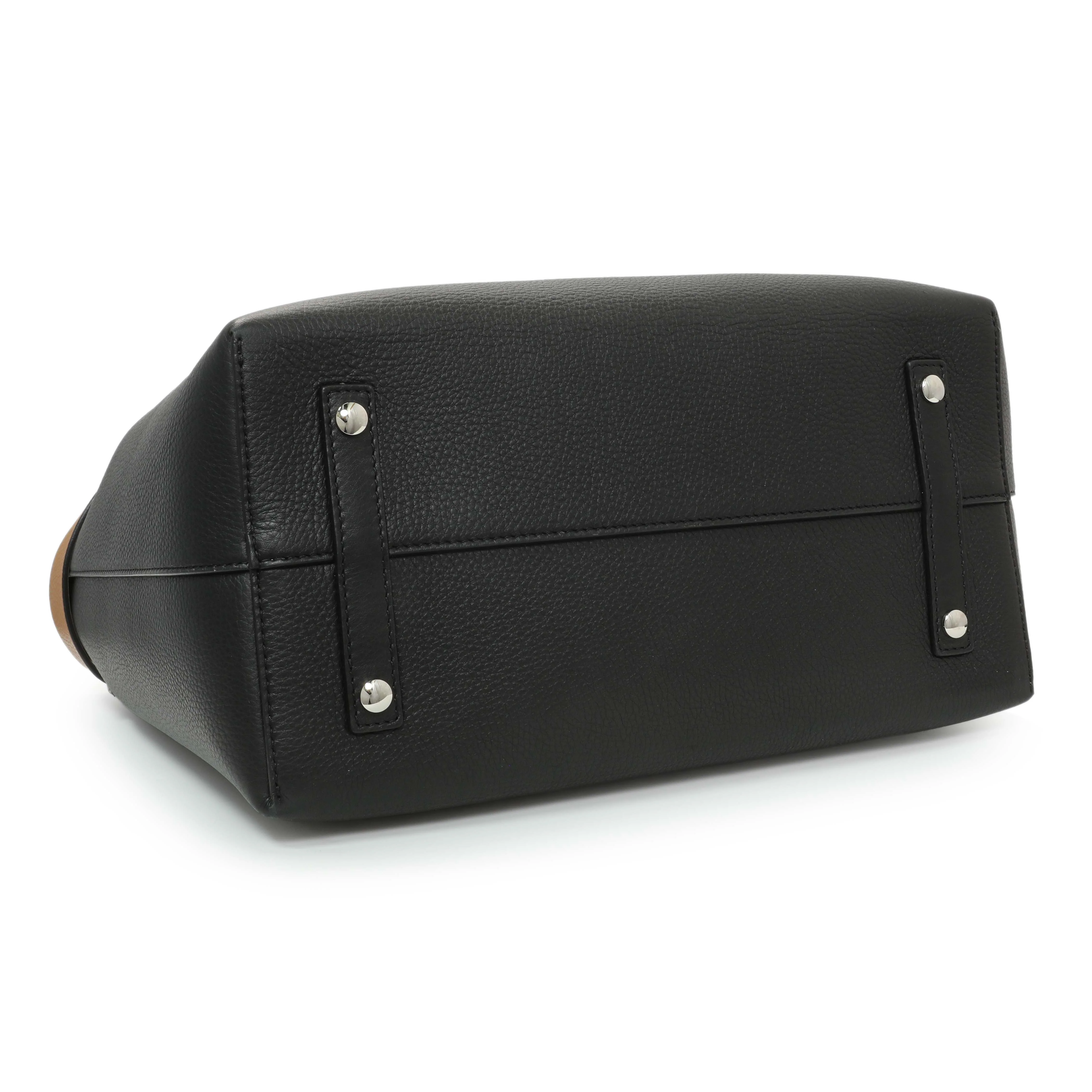 Burberry Black Calfskin Triple Stud Large Belt Tote - Image 3