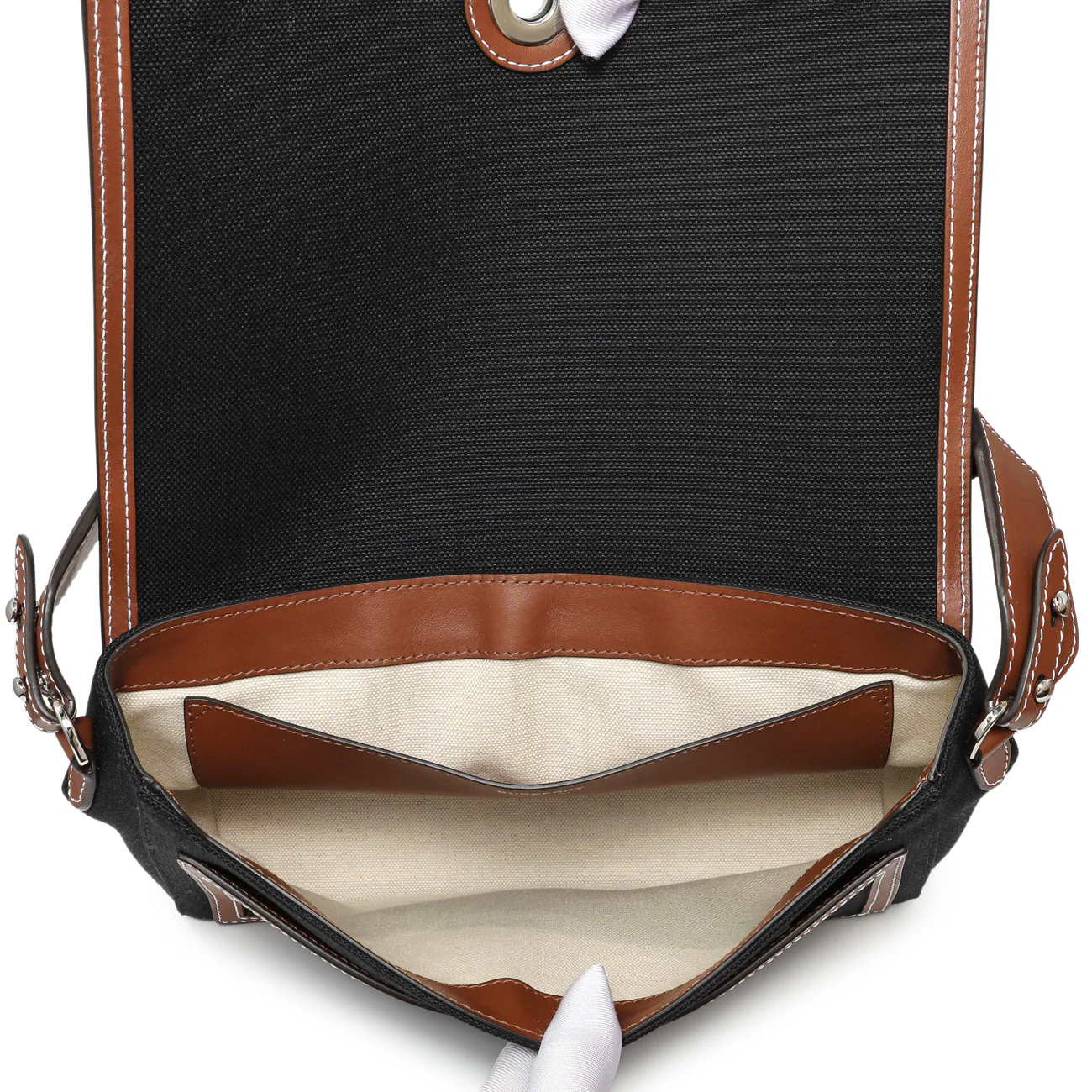 Burberry Black Canvas Horseferry Note Crossbody - Image 4