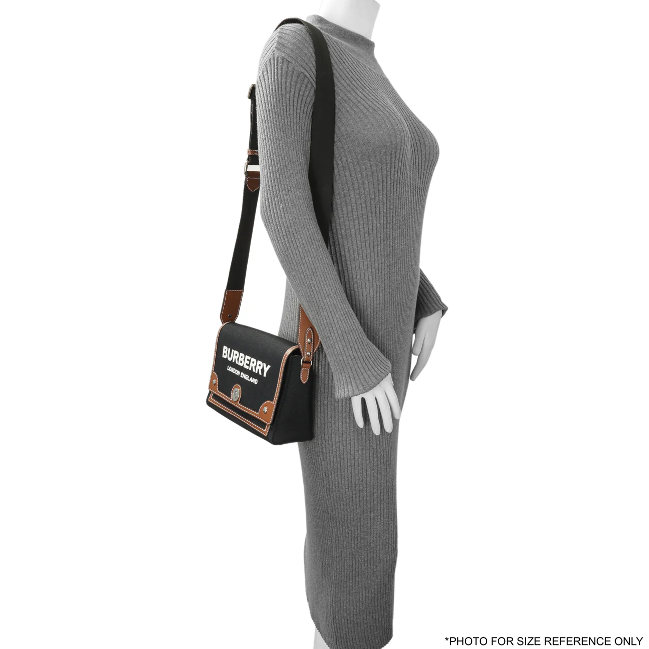 Burberry Black Canvas Horseferry Note Crossbody - Image 7