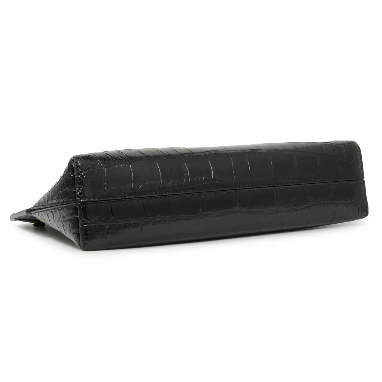 Burberry Black Crocodile Embossed Small Society Clutch - Image 3