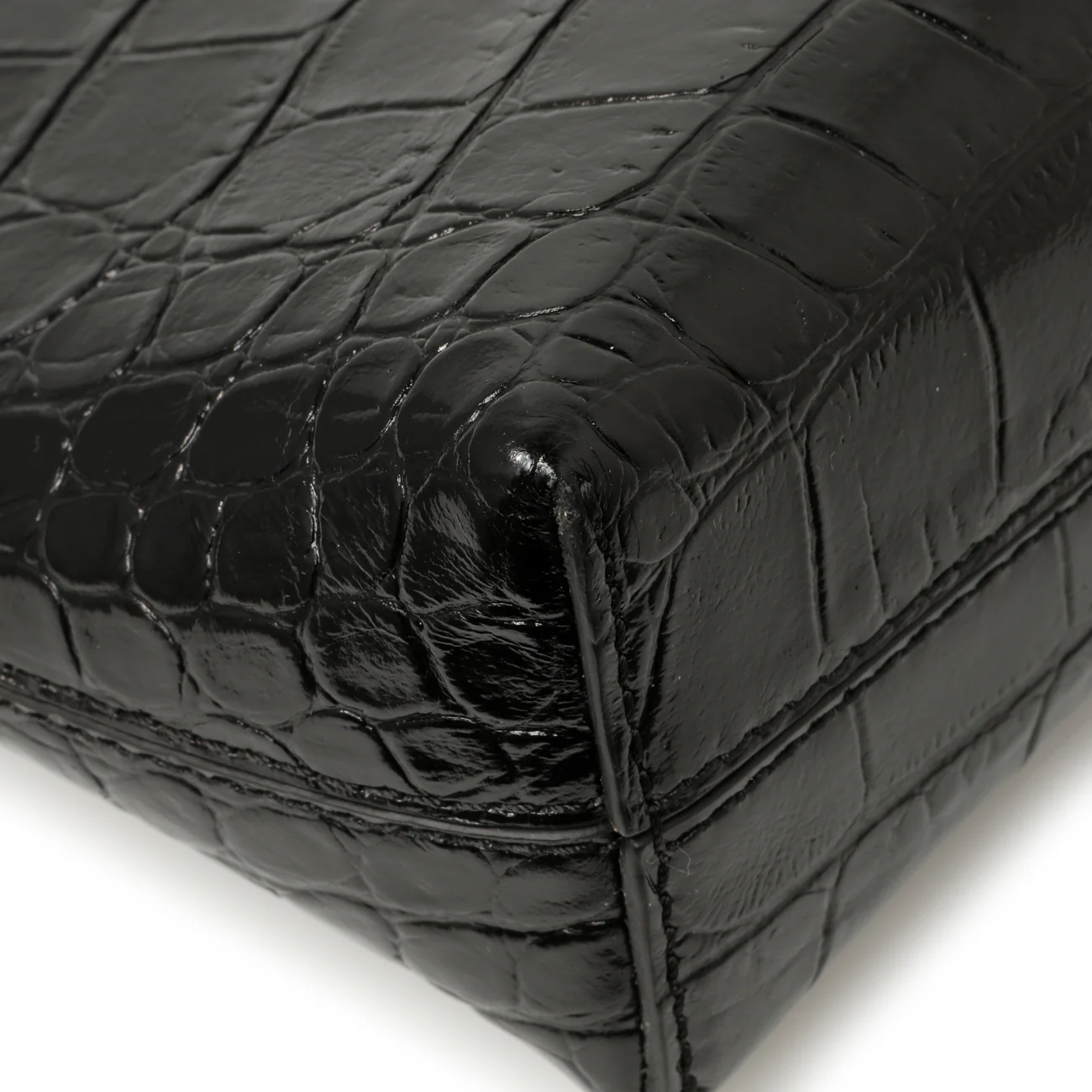 Burberry Black Crocodile Embossed Small Society Clutch - Image 4