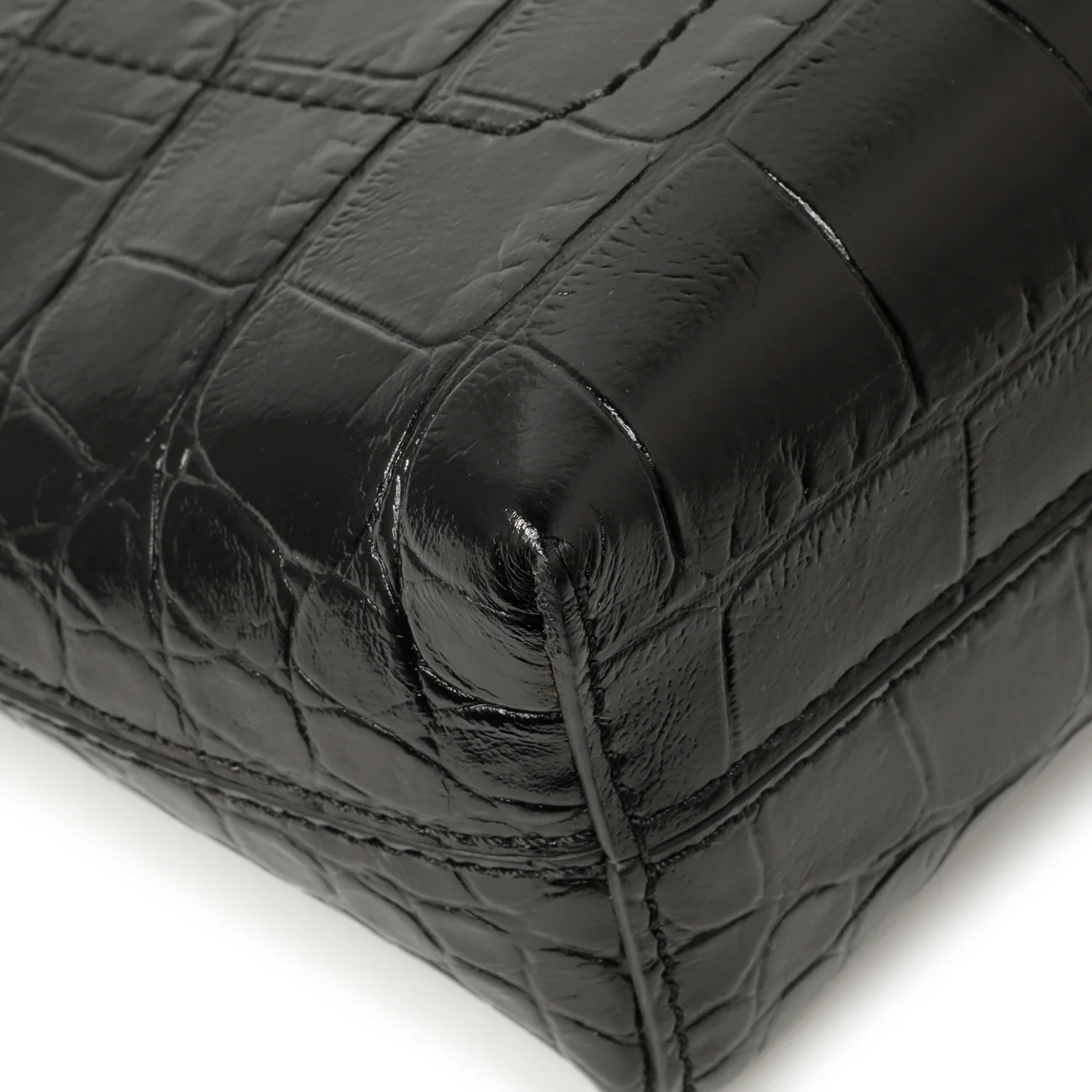 Burberry Black Crocodile Embossed Small Society Clutch - Image 6