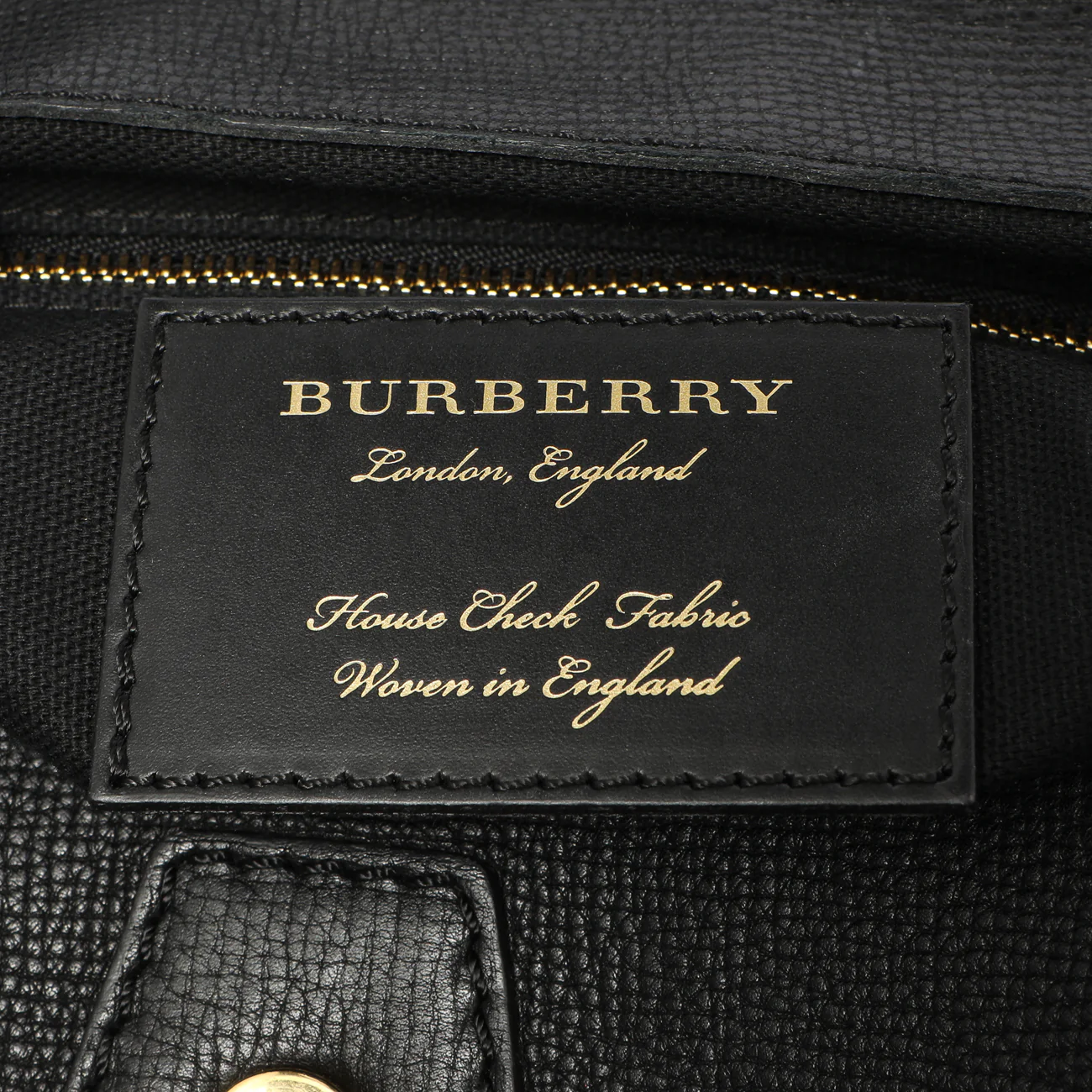 Burberry Black Derby Calfskin House Check Medium Camberley - Image 10
