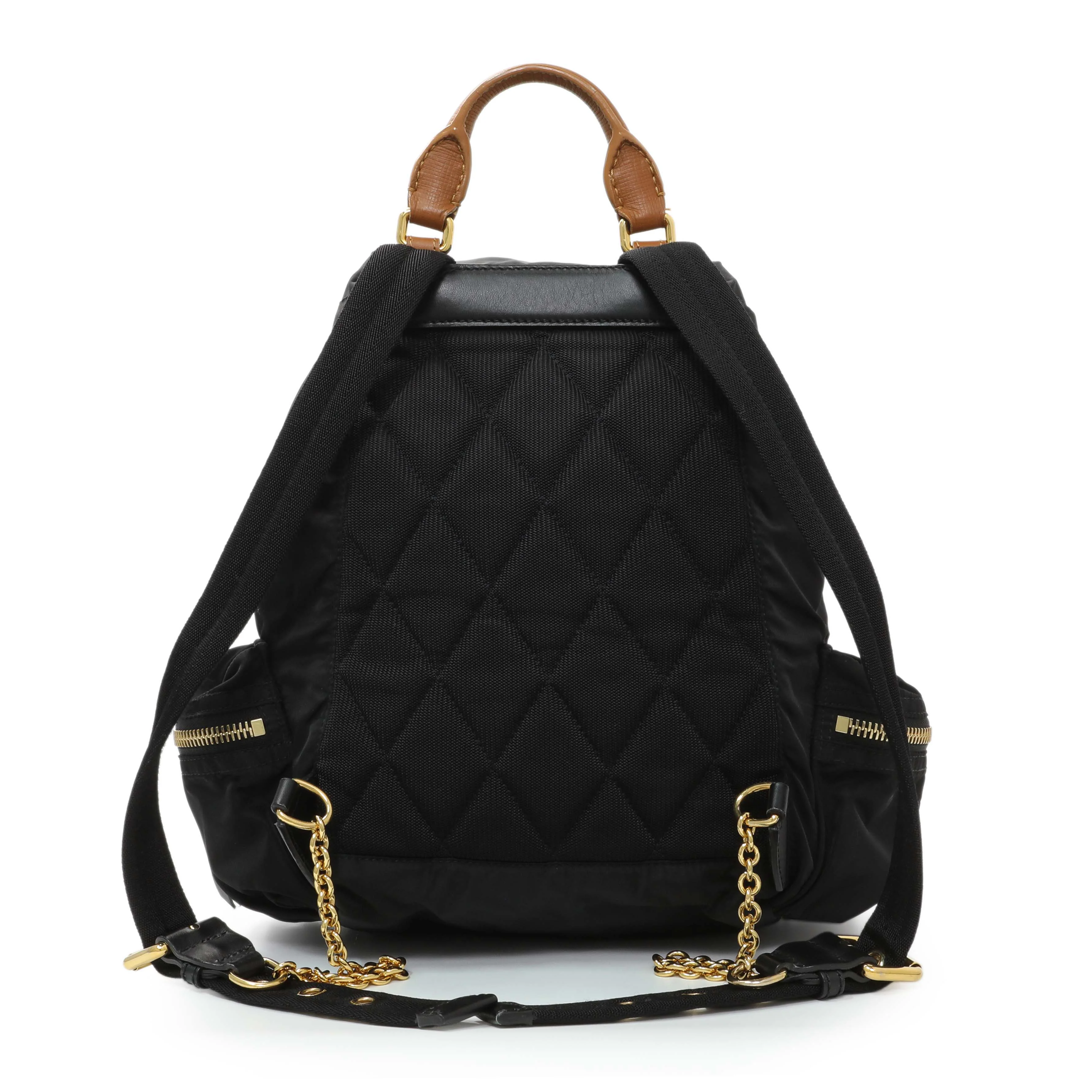 Burberry Black Nylon Medium Rucksack - Image 2