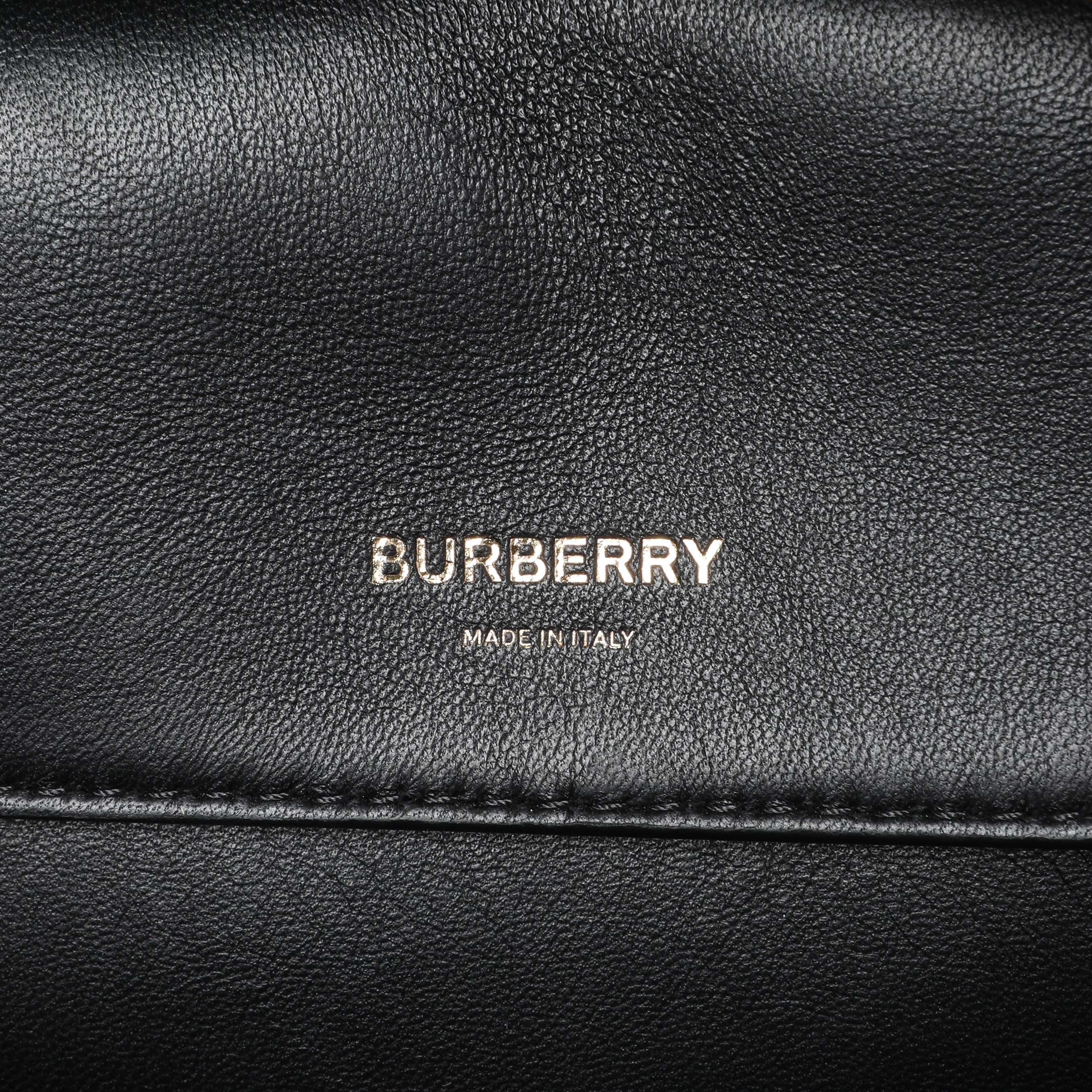 Burberry Black Patent Cube Bowling Bag - Image 5