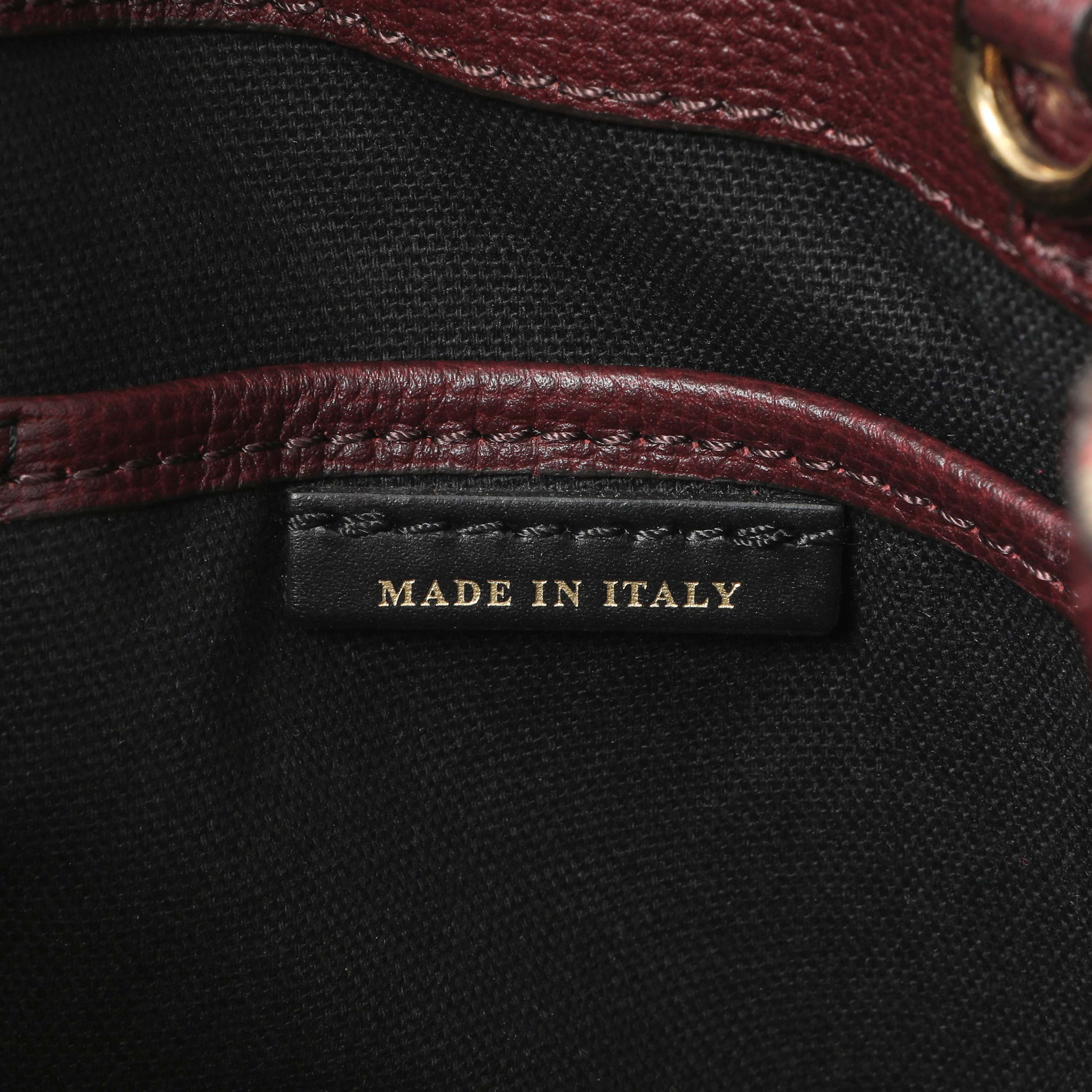 Burberry Burgundy Calfskin House Check Small Banner Tote - Image 10