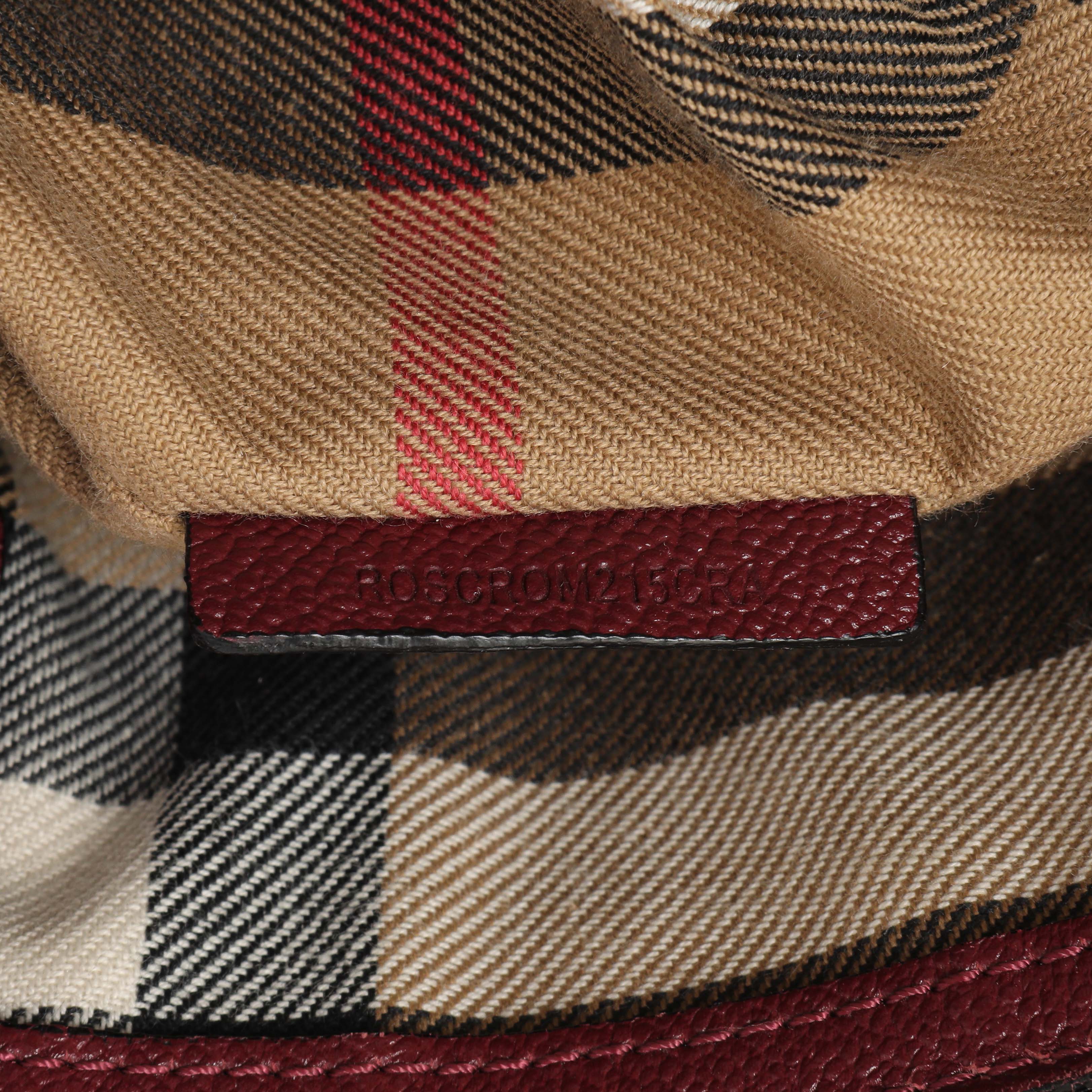 Burberry Burgundy Grained Calfskin Small Helmsley Crossbody - Image 11