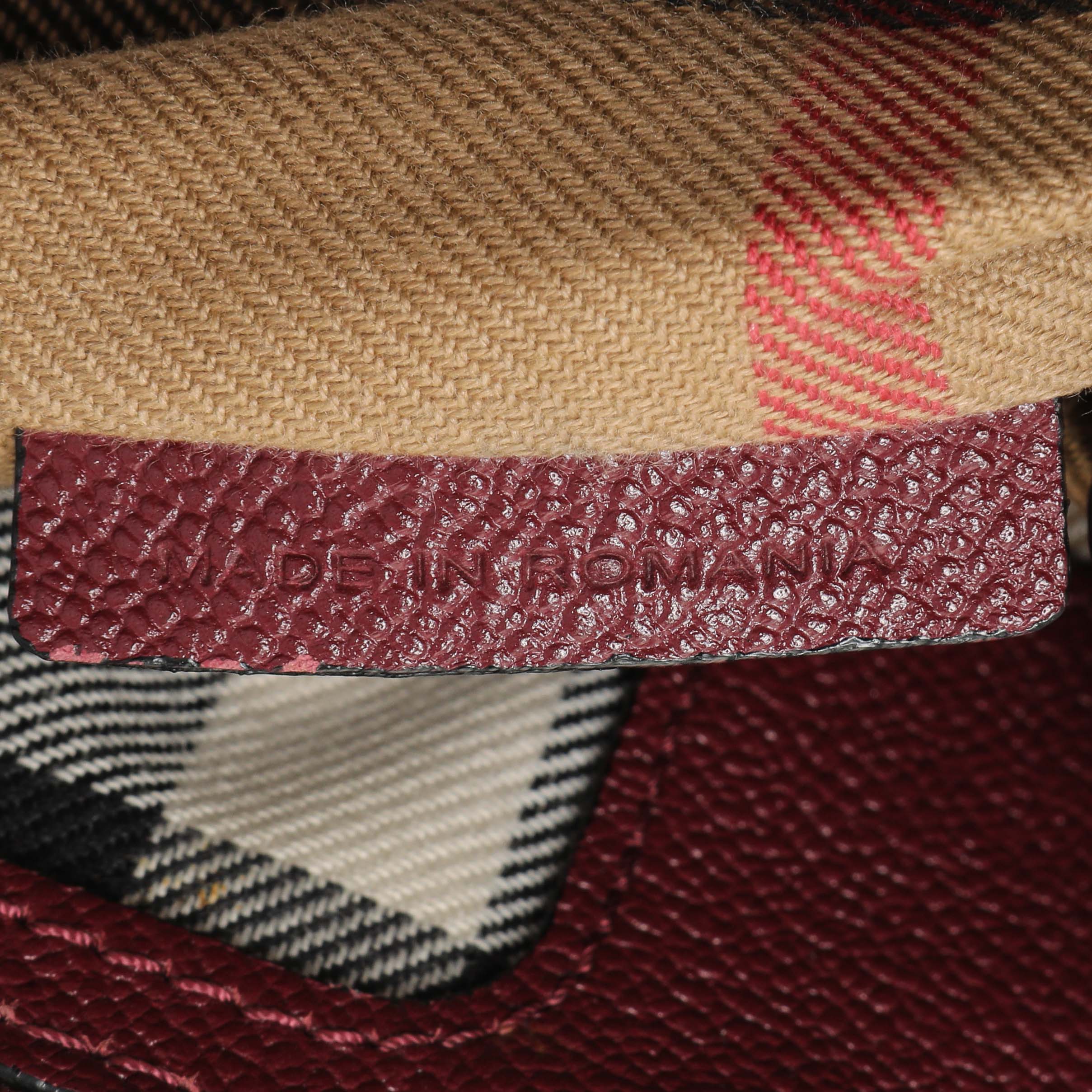 Burberry Burgundy Grained Calfskin Small Helmsley Crossbody - Image 12