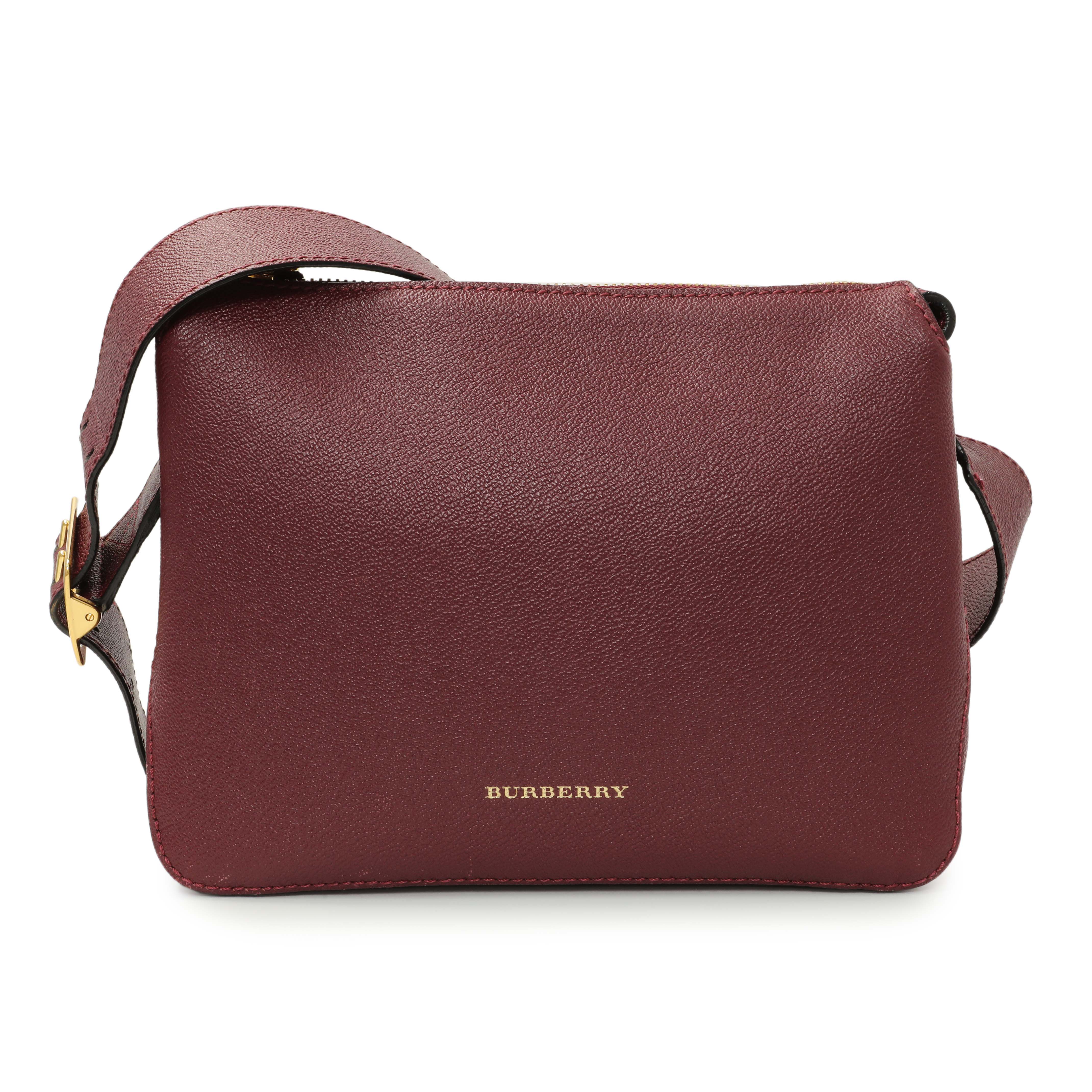 Burberry Burgundy Grained Calfskin Small Helmsley Crossbody - Image 2