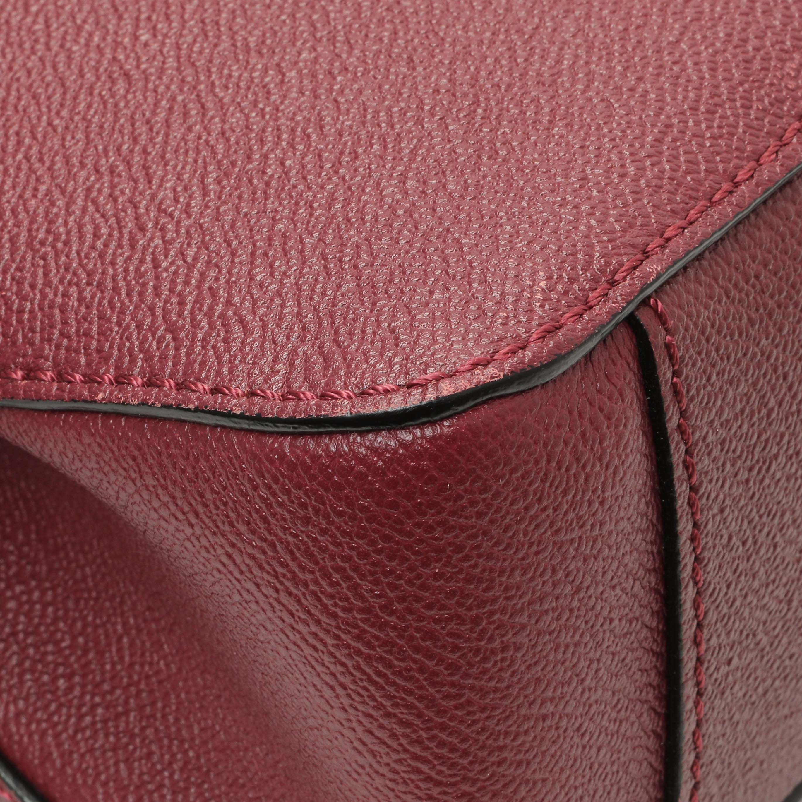 Burberry Burgundy Grained Calfskin Small Helmsley Crossbody - Image 5