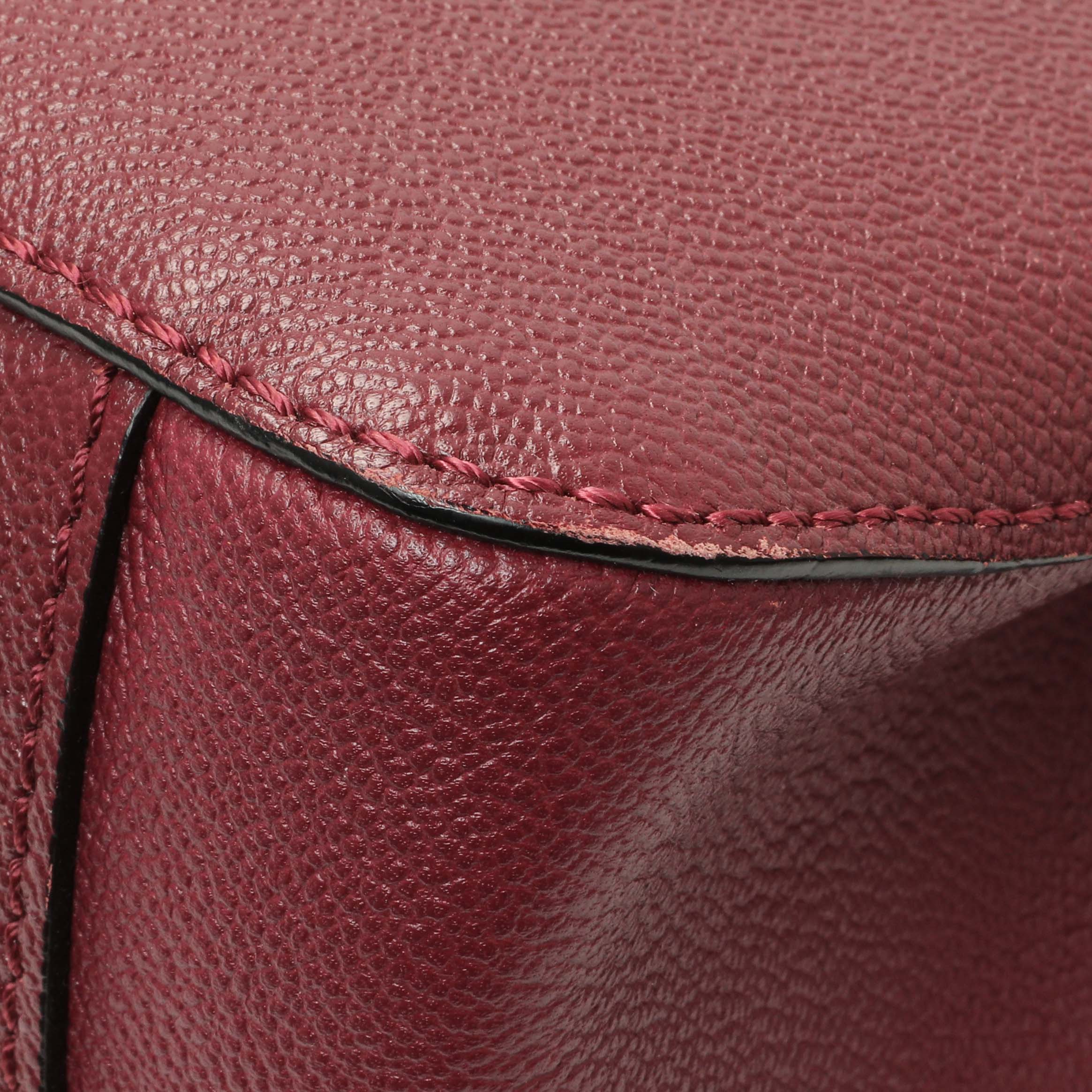 Burberry Burgundy Grained Calfskin Small Helmsley Crossbody - Image 8