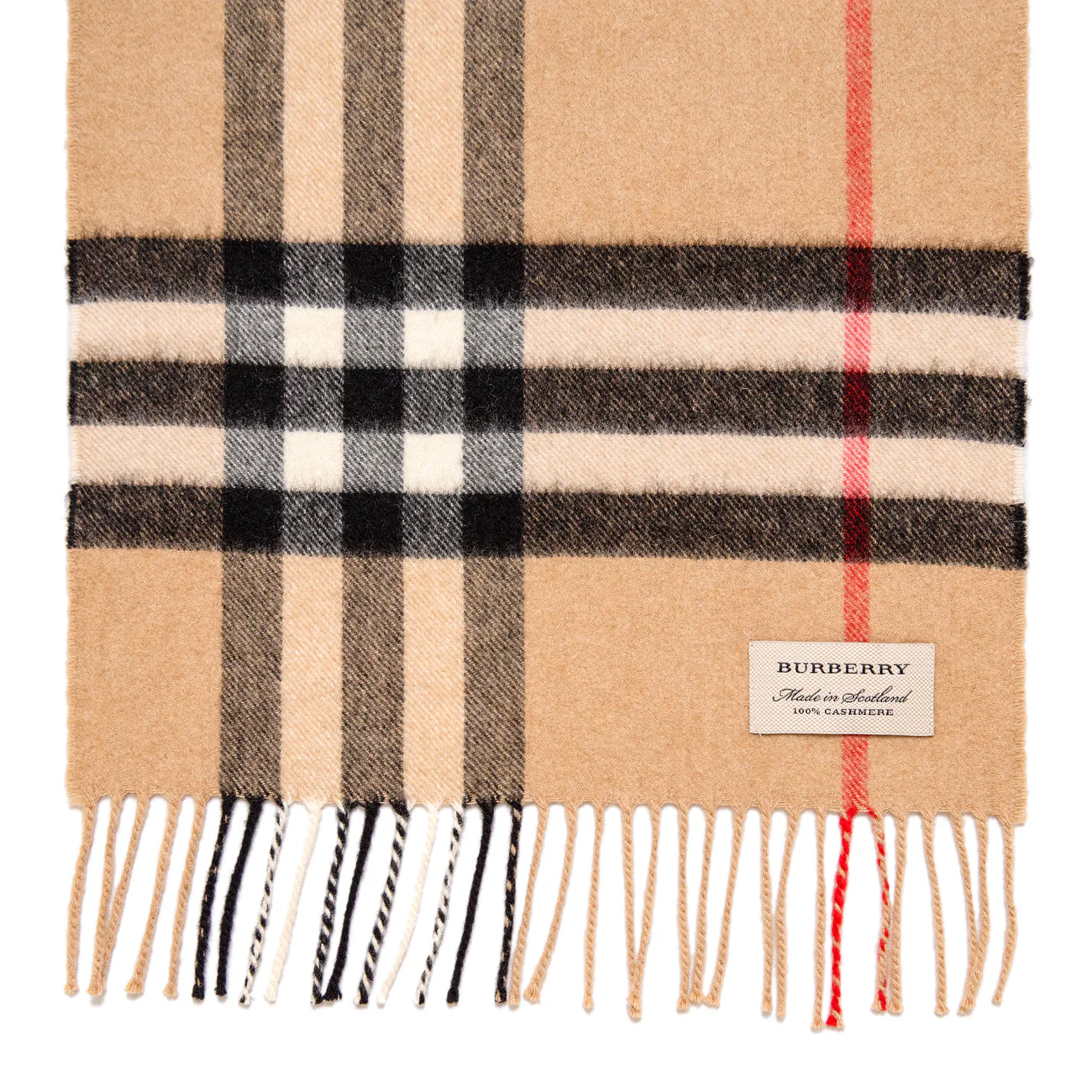 Burberry Cashmere Giant Check Fringe Scarf - Image 3