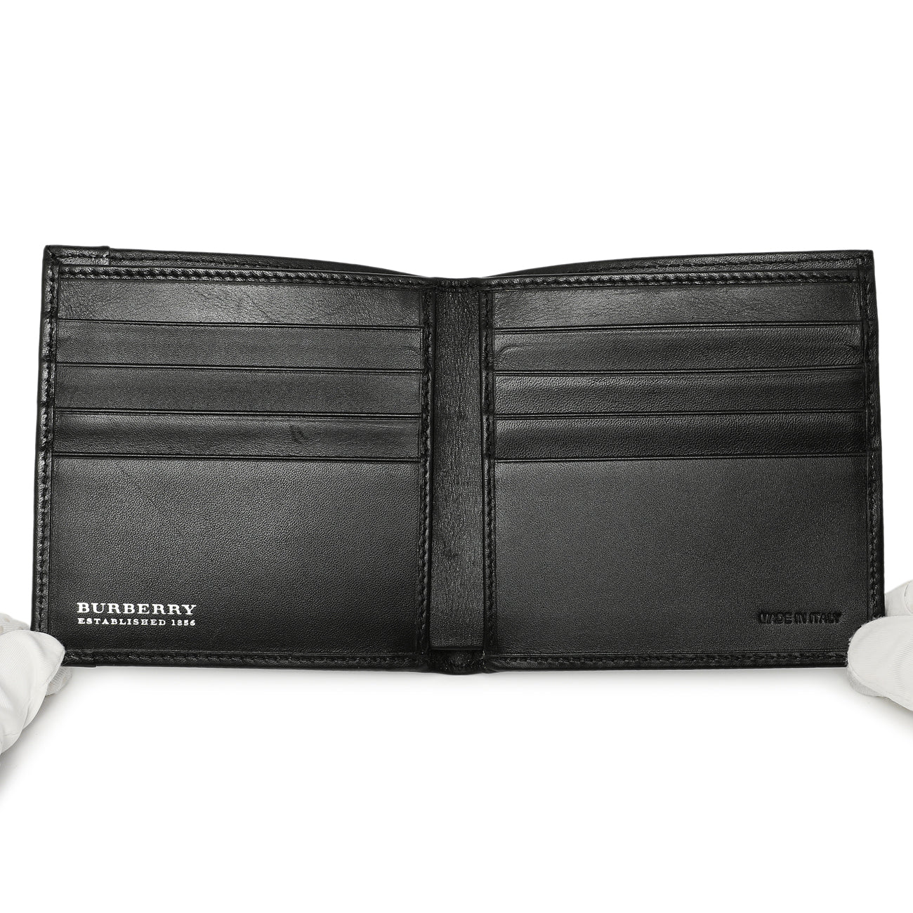 Burberry Charcoal Check Bifold Wallet - Image 4