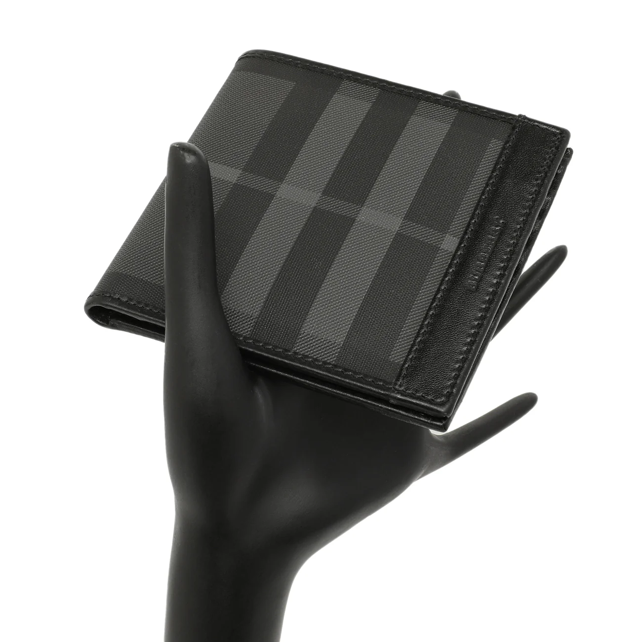 Burberry Charcoal Check Bifold Wallet - Image 6