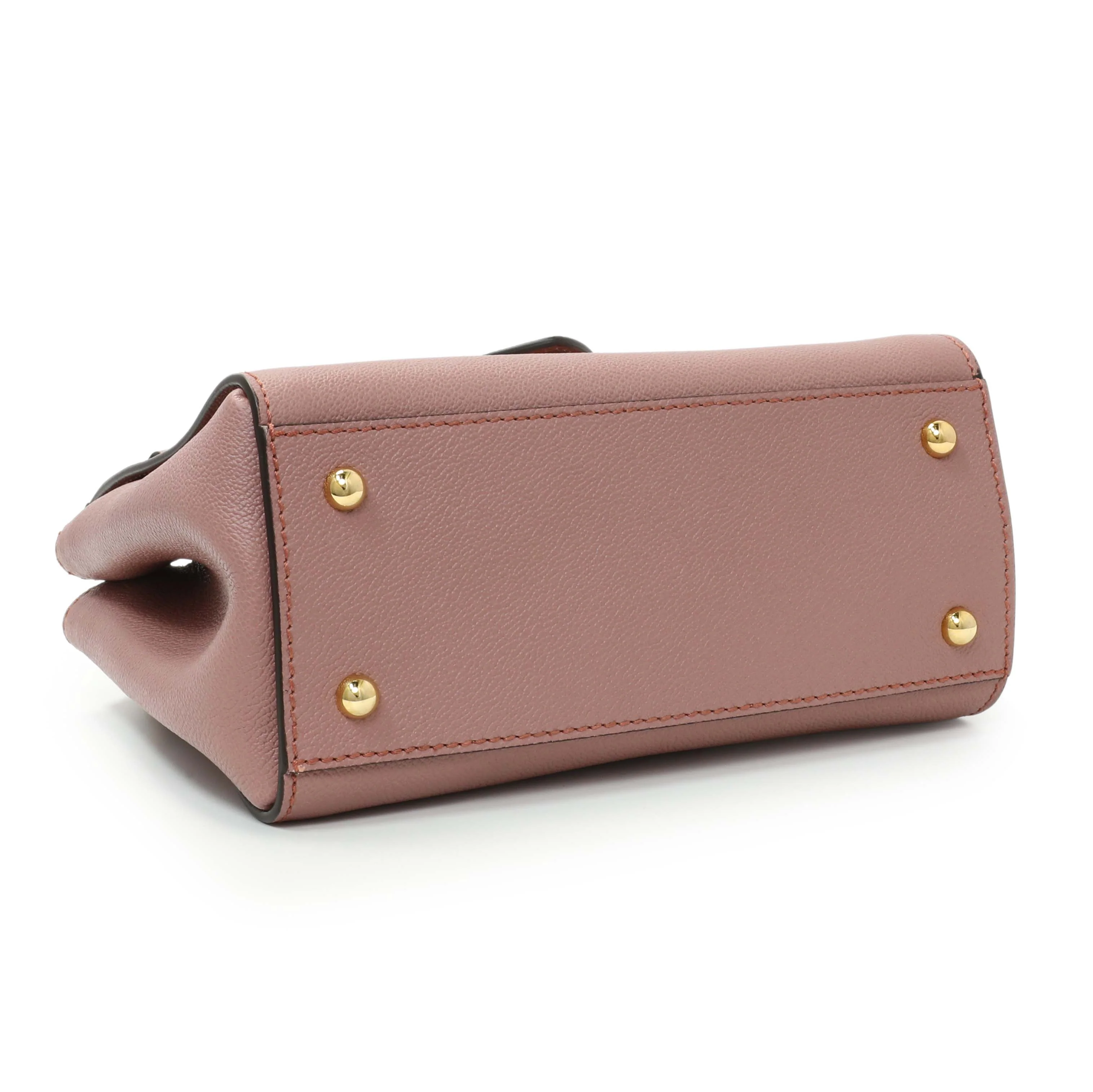 Burberry Dusty Pink Grained Calfskin Small Buckle Tote - Image 3