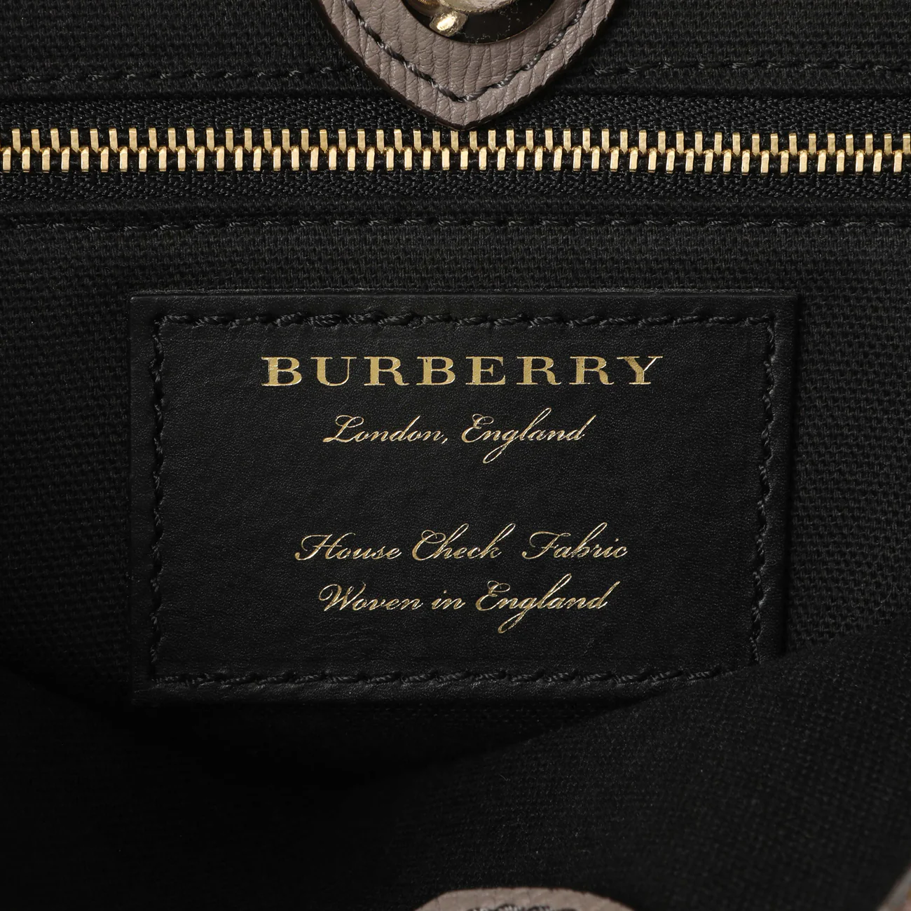 Burberry Grey Calfskin House Check Medium Banner Tote - Image 9