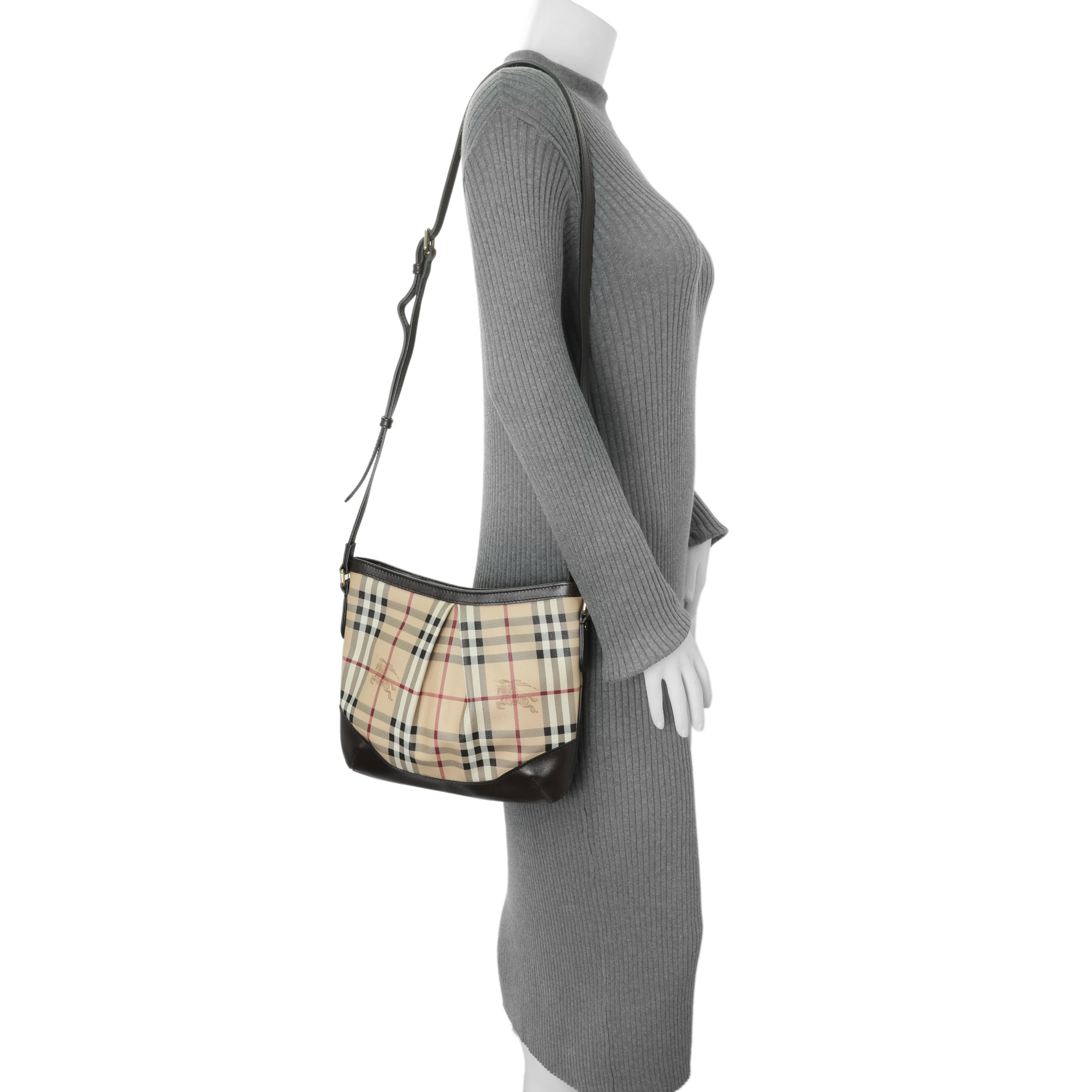 Burberry Hartham Haymarket Check Crossbody - Image 11