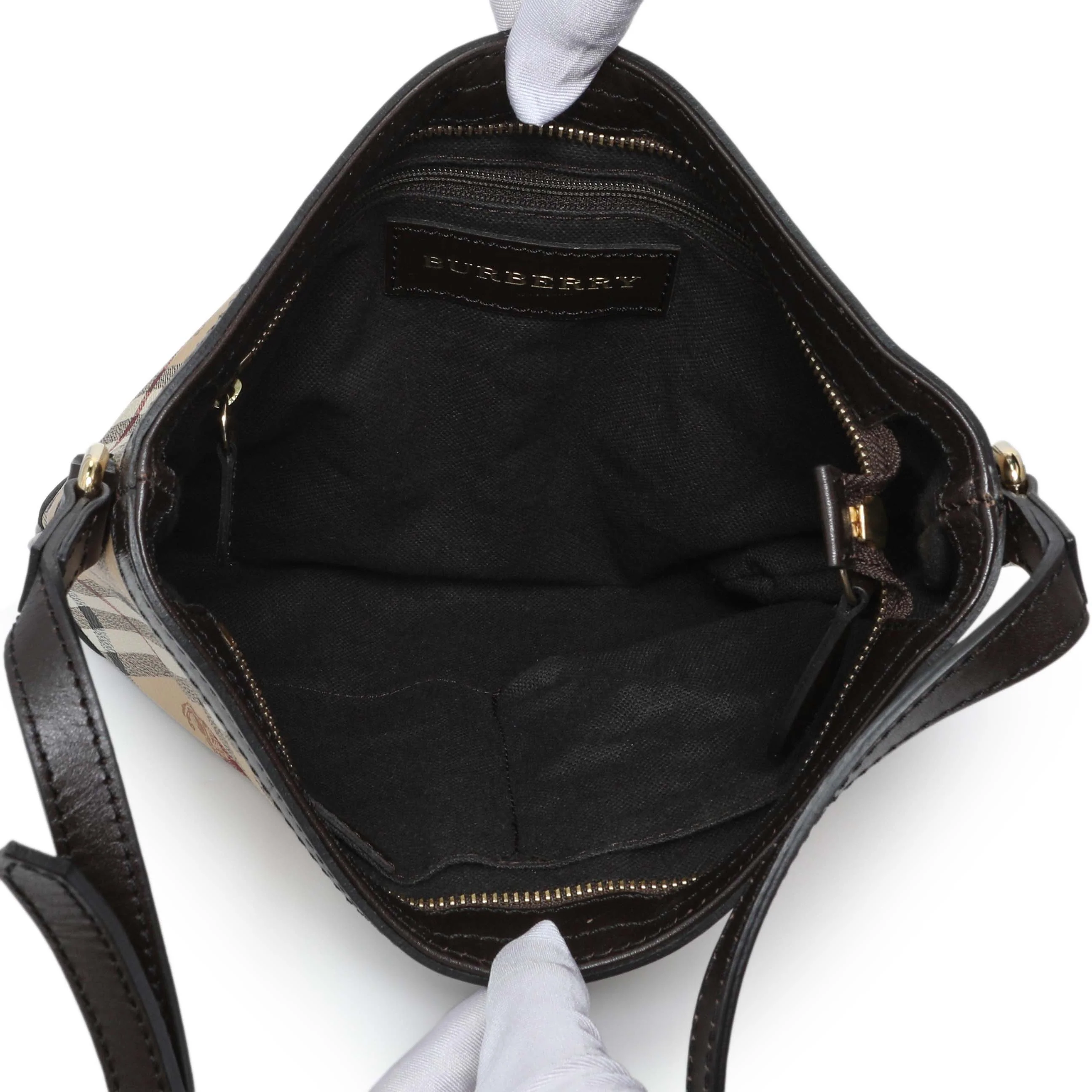 Burberry Hartham Haymarket Check Crossbody - Image 8
