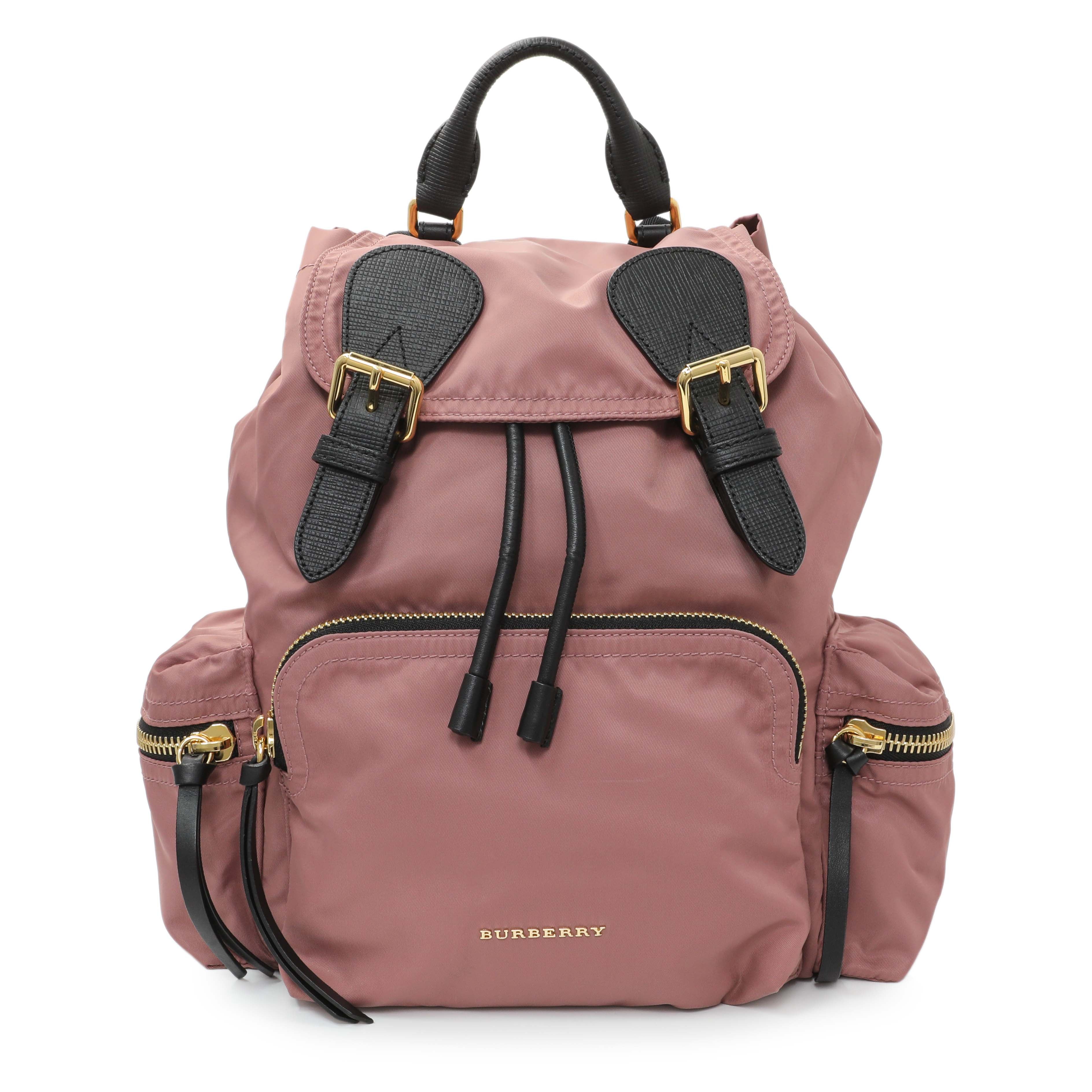 Burberry Mauve Nylon Medium Rucksack Backpack