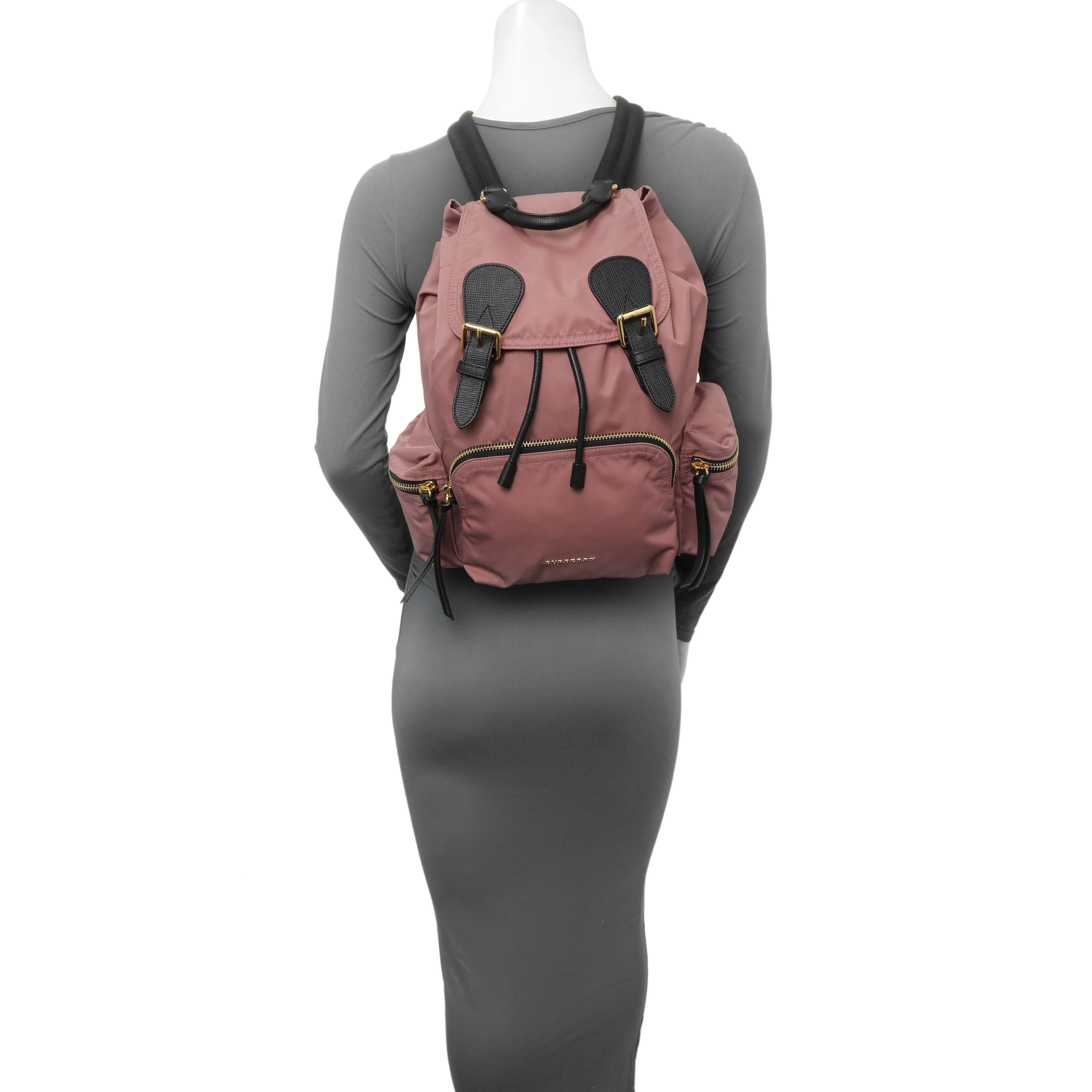 Burberry Mauve Nylon Medium Rucksack Backpack - Image 9