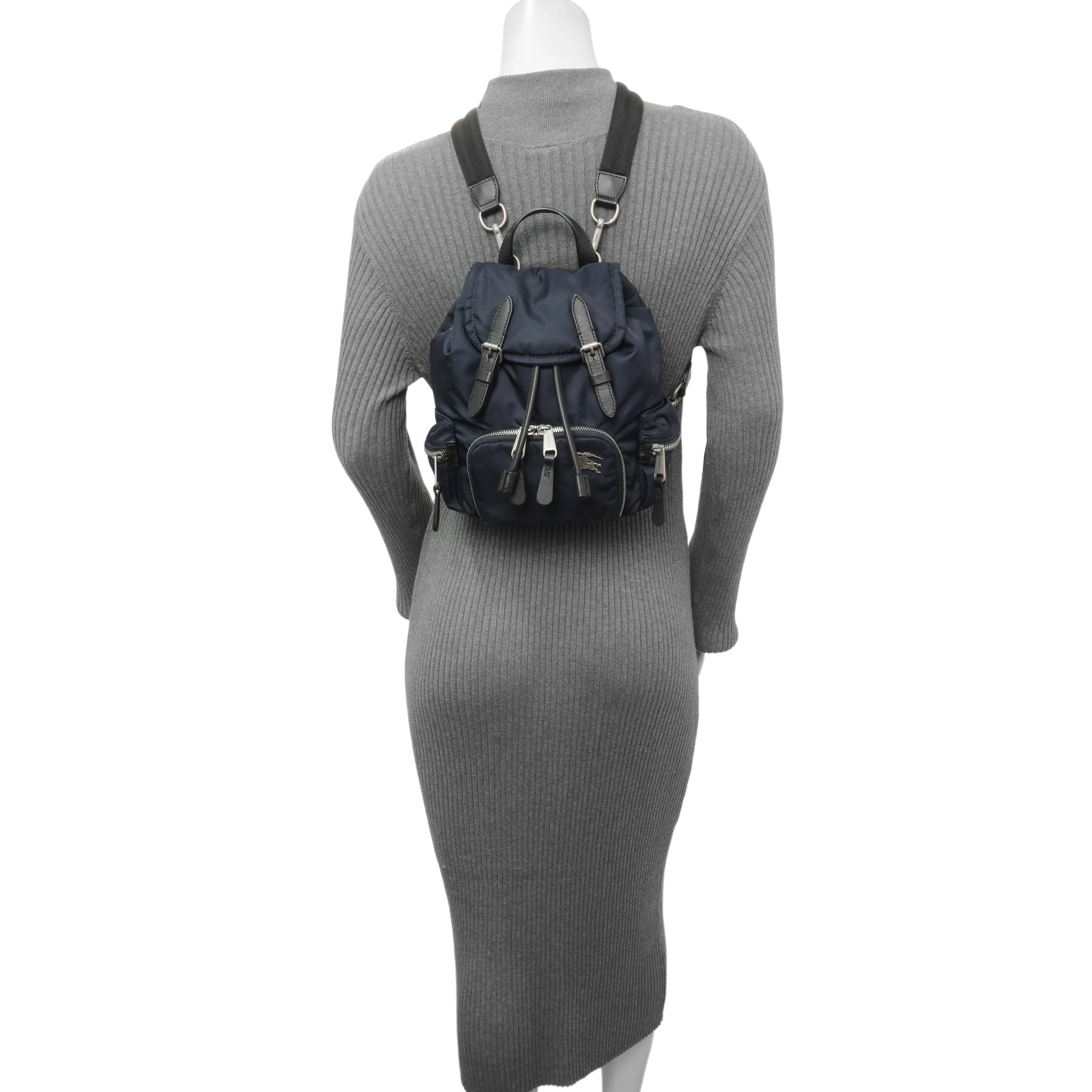 Burberry Navy Nylon Puffer Small Rucksack Backpack - Image 8