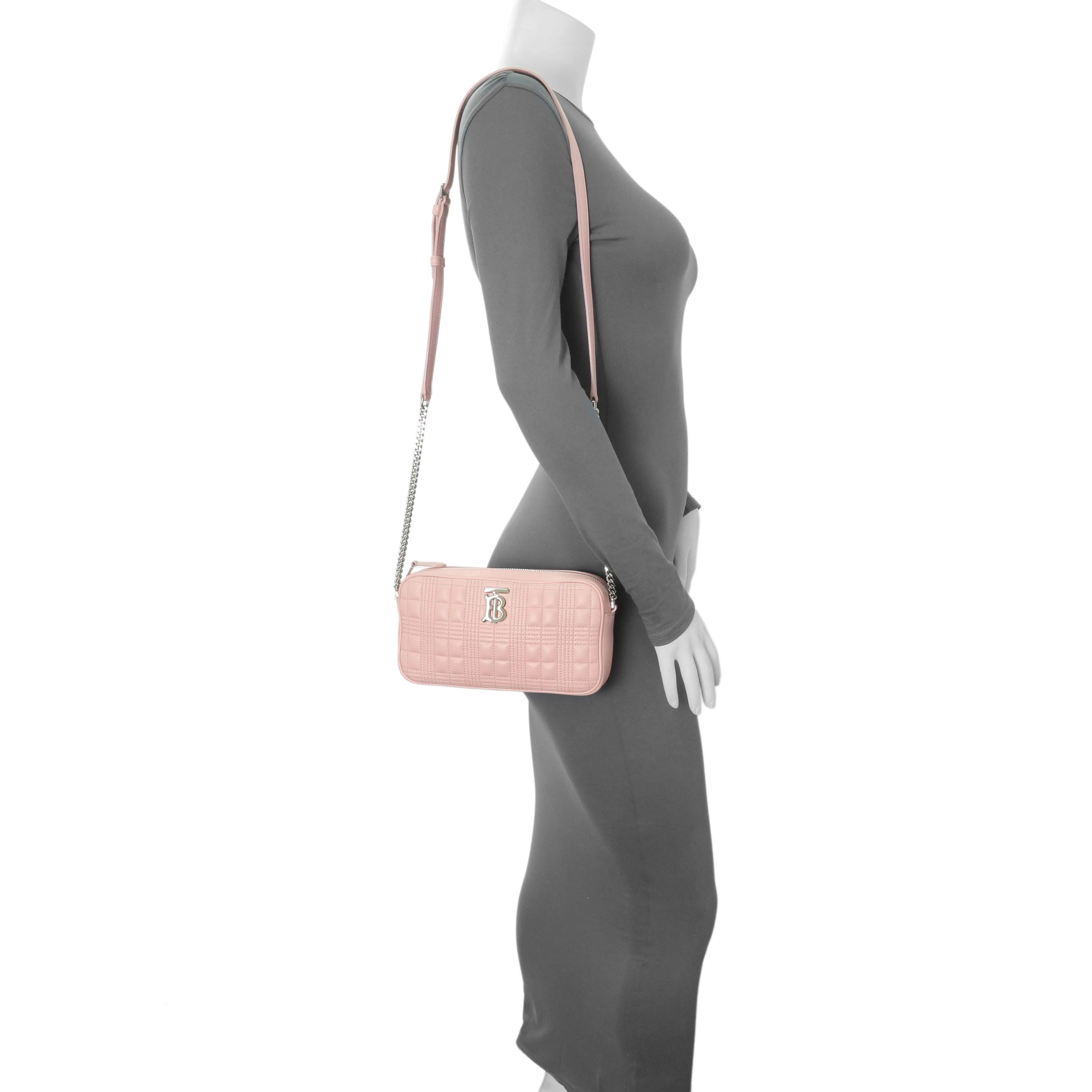 Burberry Pink Quilted Calfskin Lola Camera Bag - Image 13