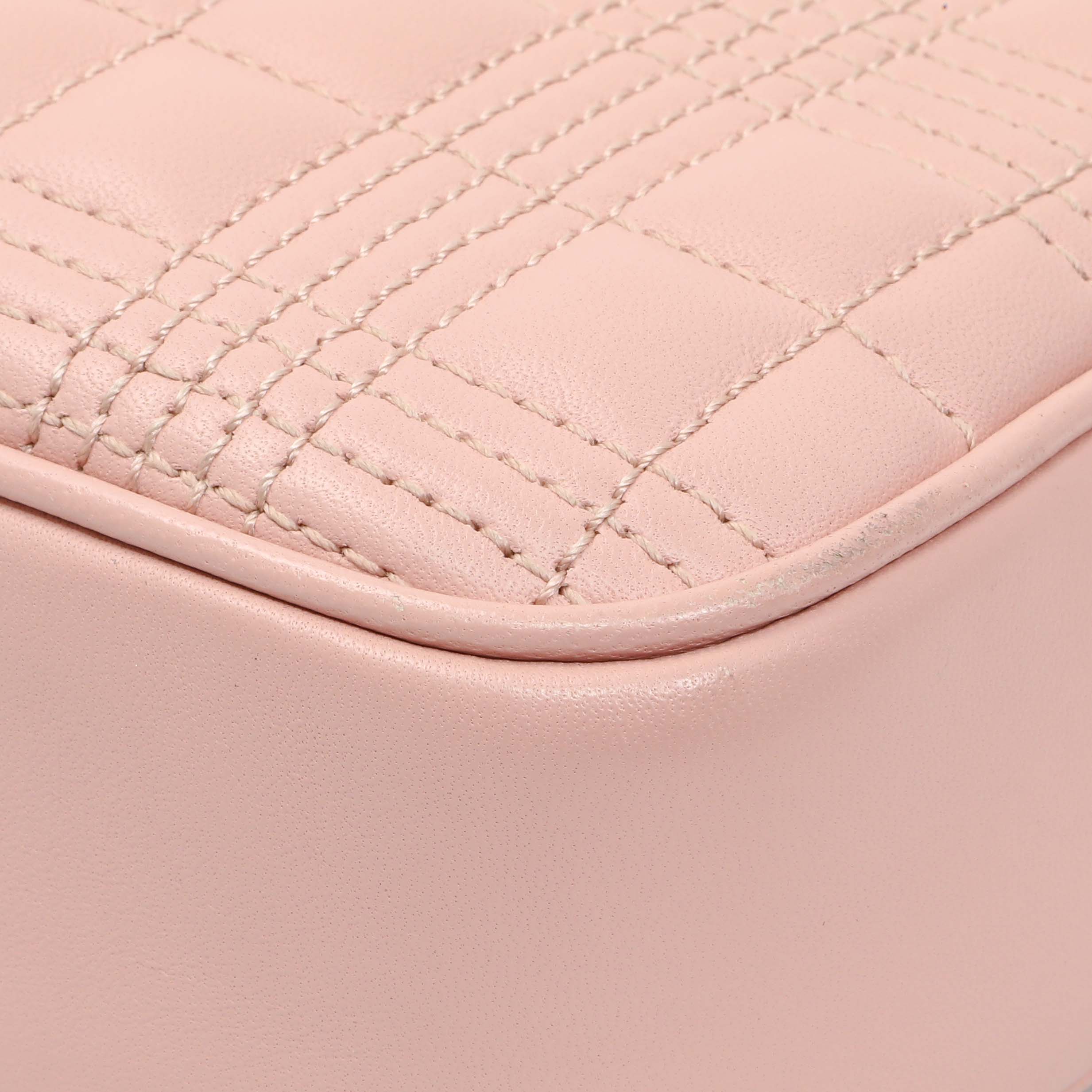Burberry Pink Quilted Calfskin Lola Camera Bag - Image 5