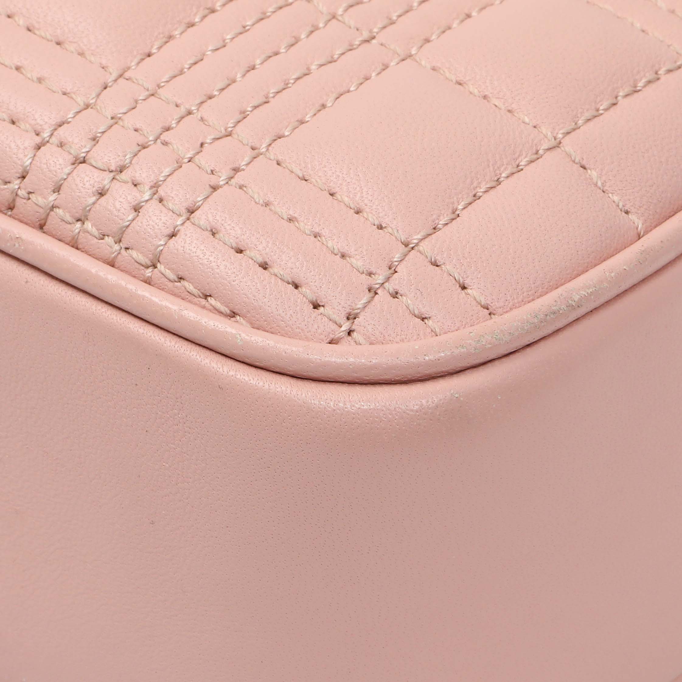 Burberry Pink Quilted Calfskin Lola Camera Bag - Image 5