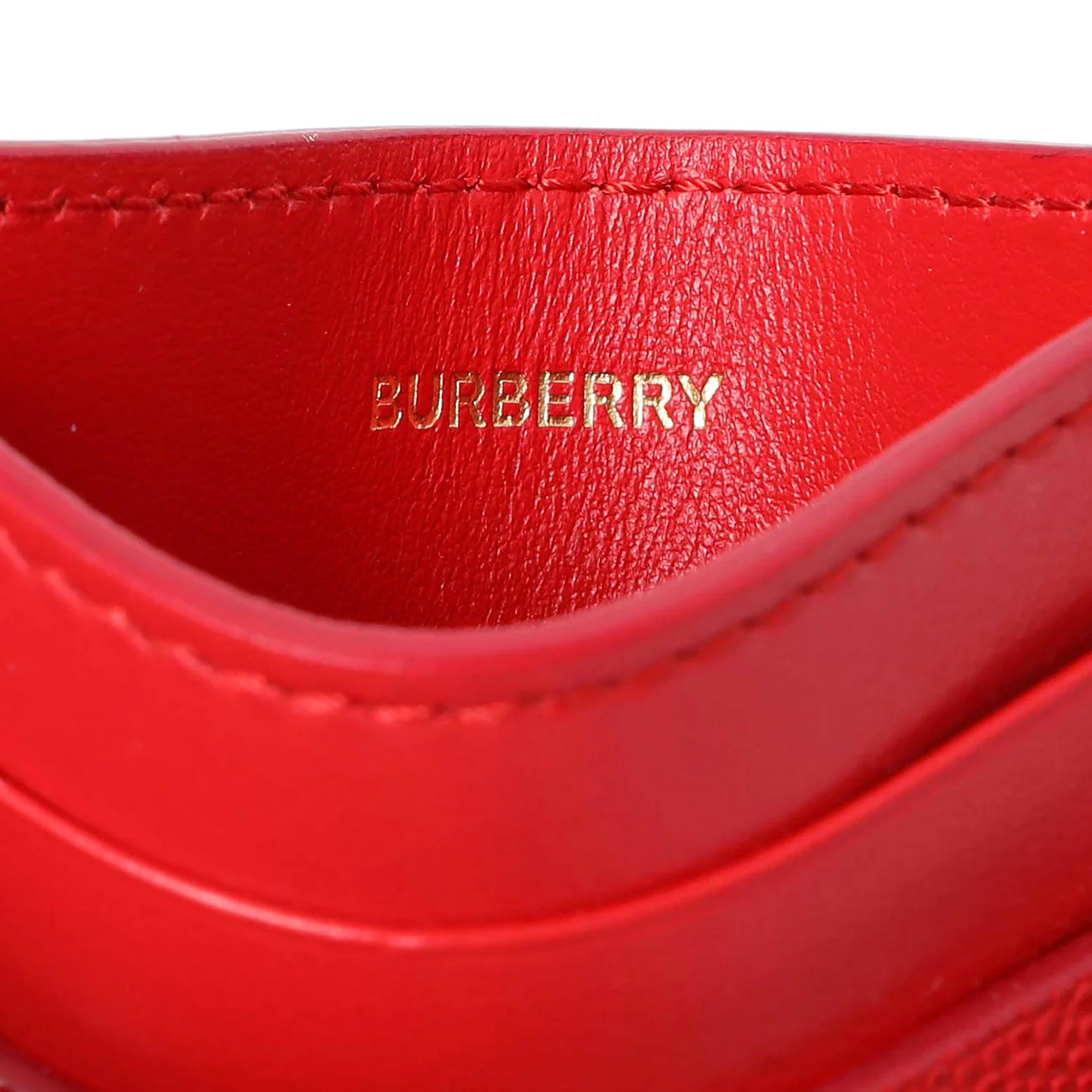Burberry Red Calfskin Card Holder - Image 5
