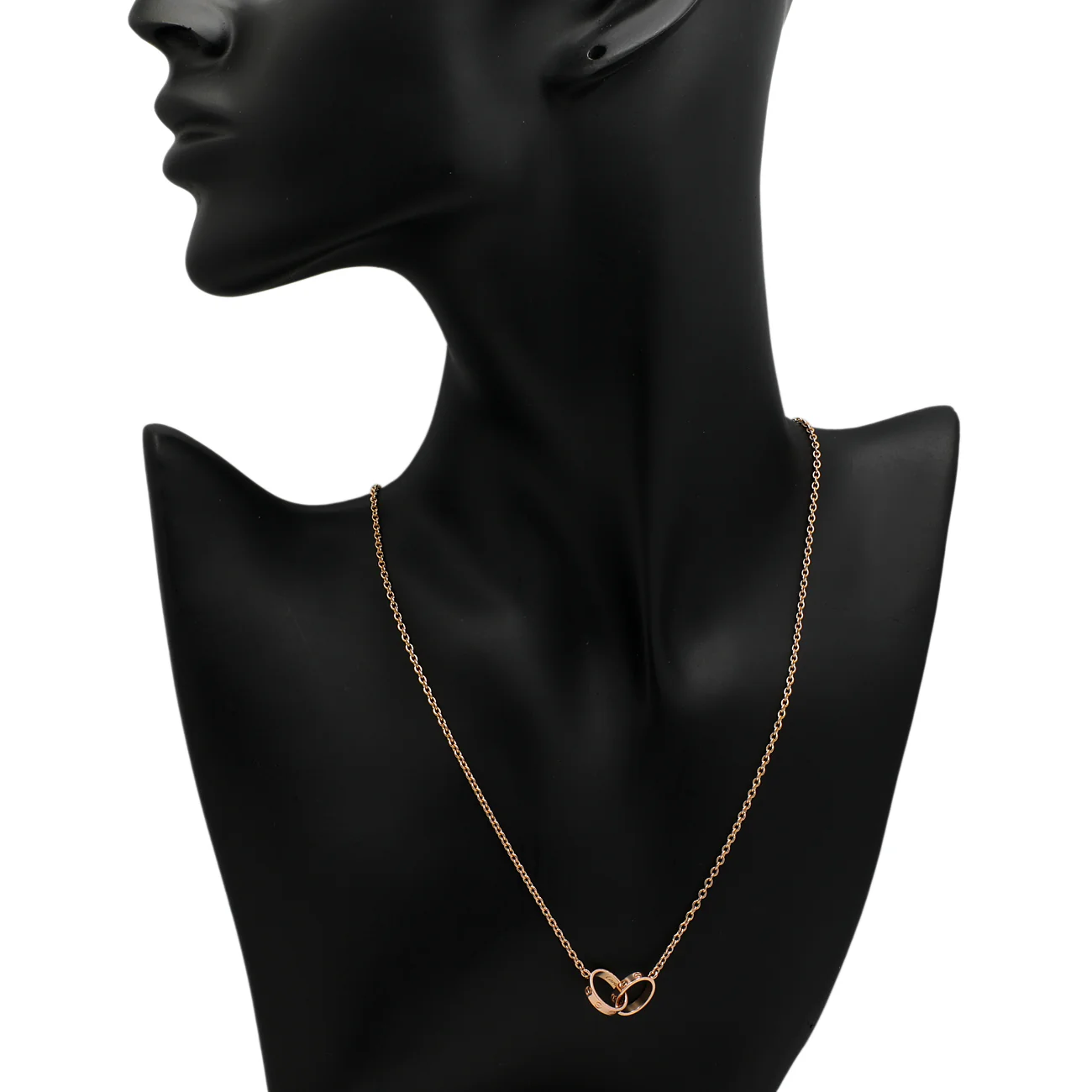Cartier 18K Rose Gold Interlocking Love Necklace - Image 4