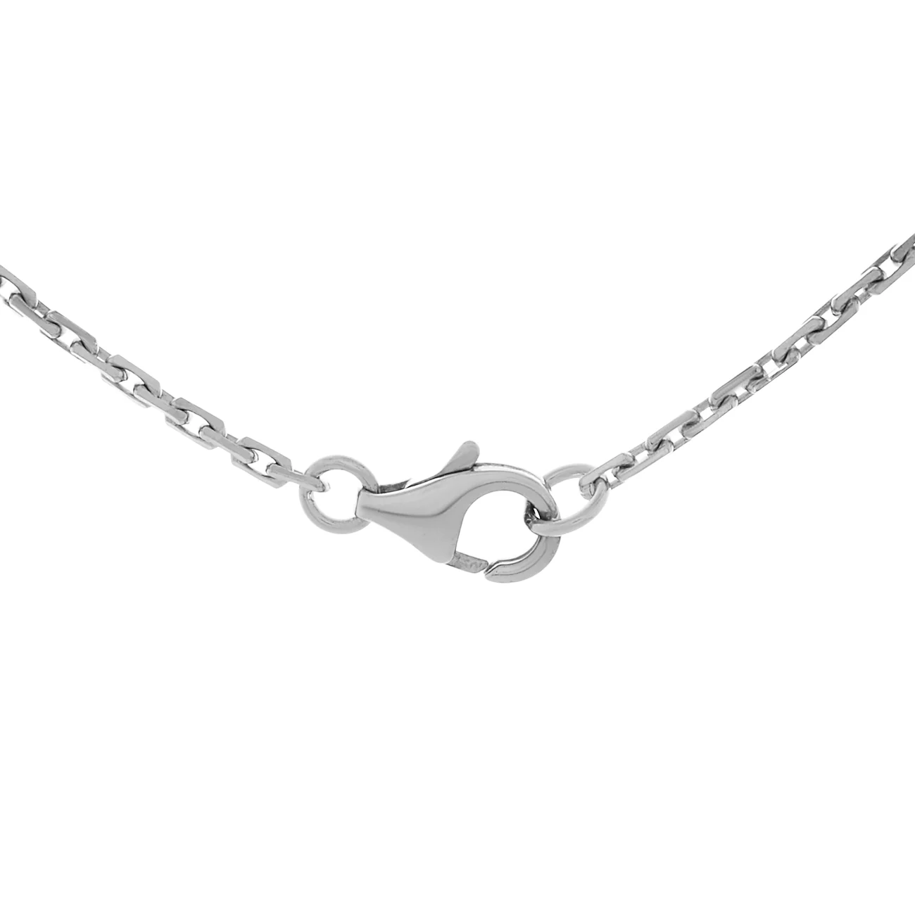 Cartier 18K White Gold & Diamond Interlocking Love Necklace - Image 3