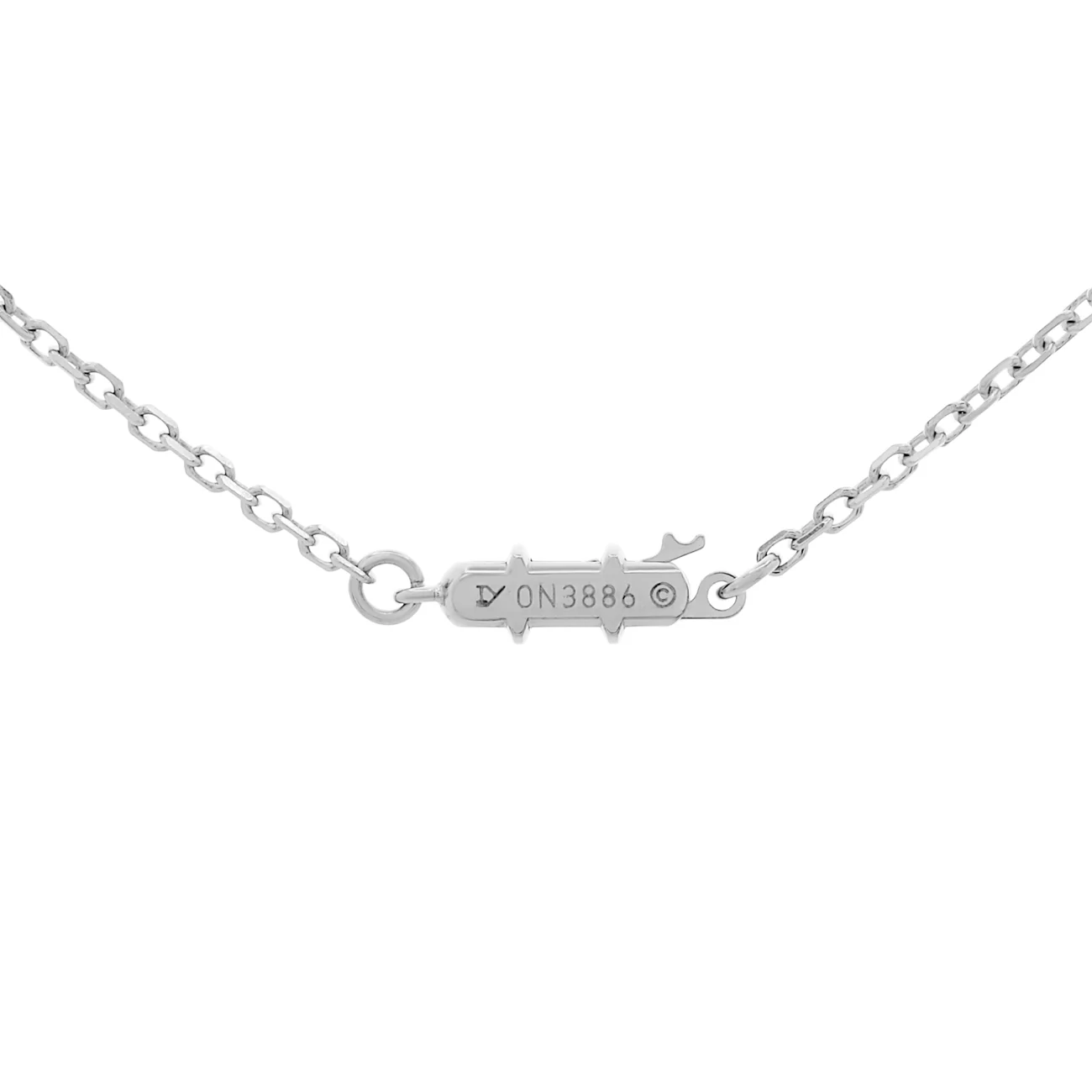 Cartier 18K White Gold Diamond Large Hearts and Symbols Pendant Necklace - Image 4
